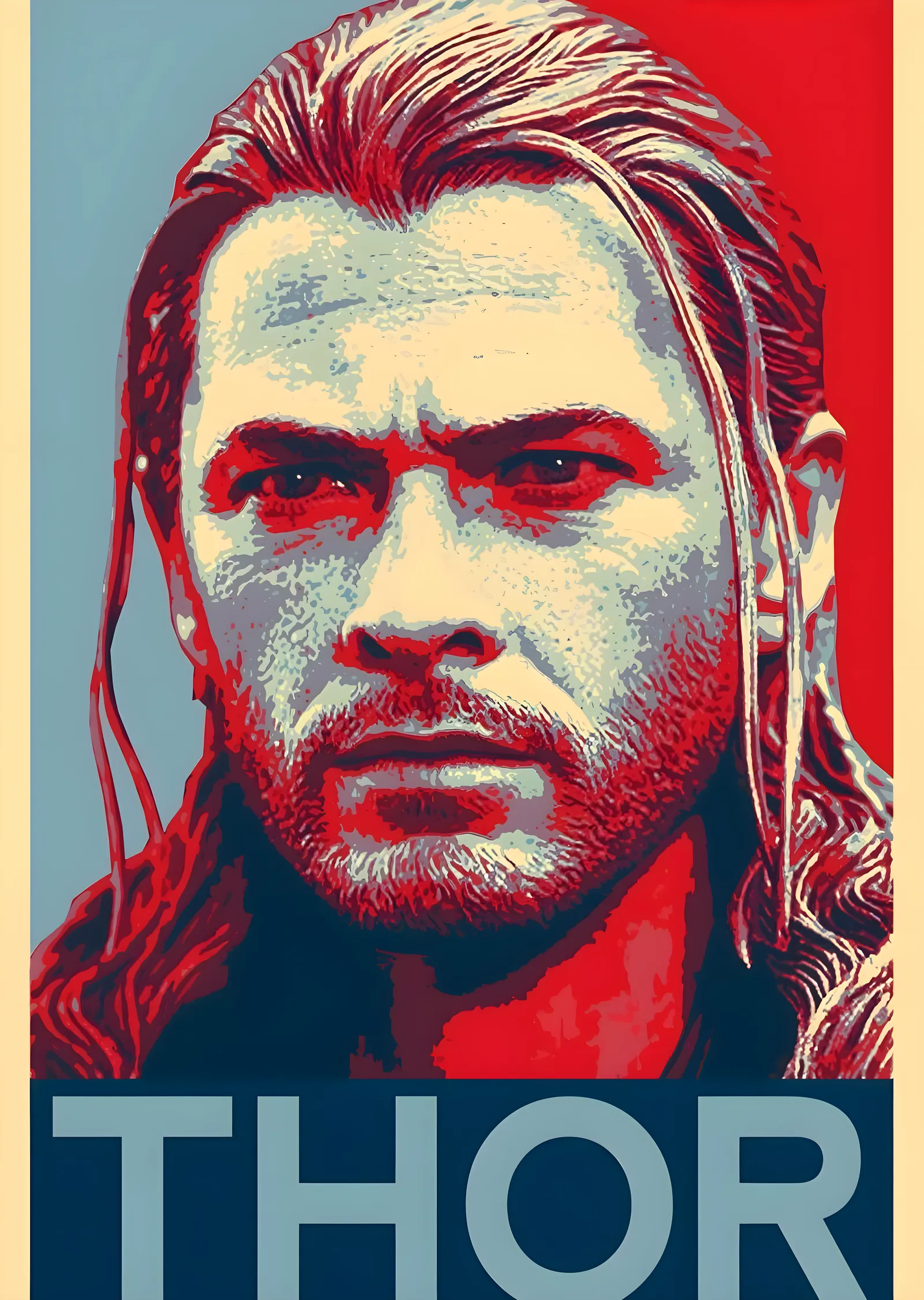 Thor: İkonik Kahraman Portresi metal tablo