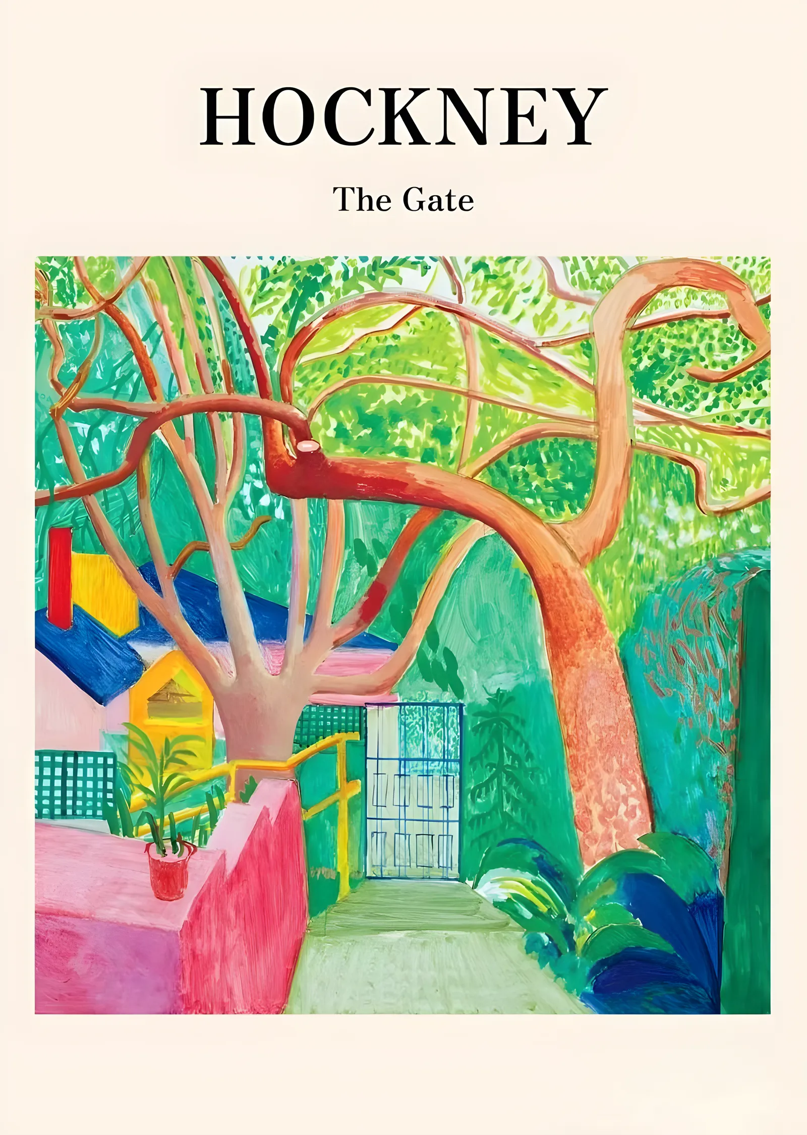 Hockney: The Gate metal tablo