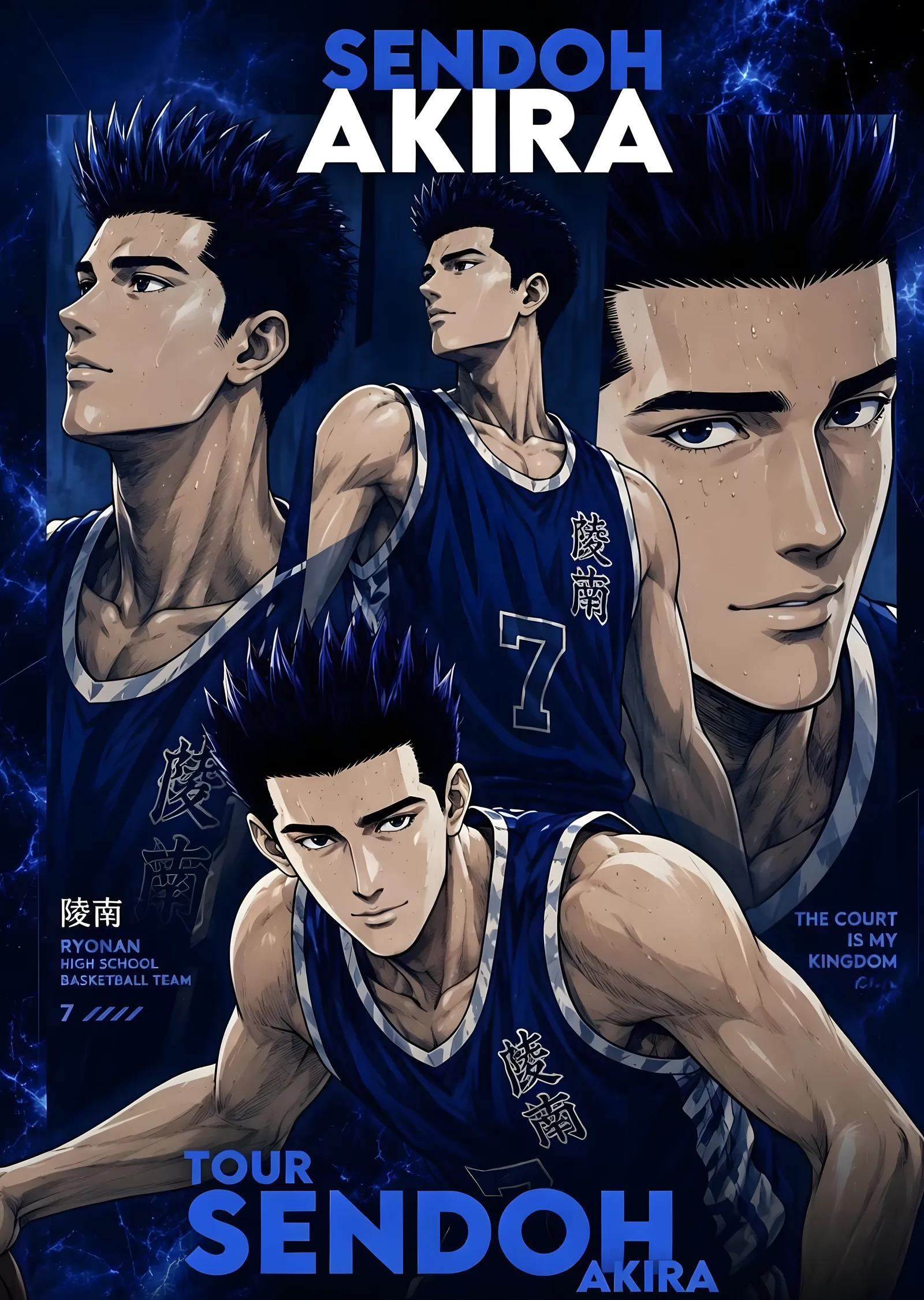 Slam Dunk: Sendoh Akira ve Ryonan metal tablo