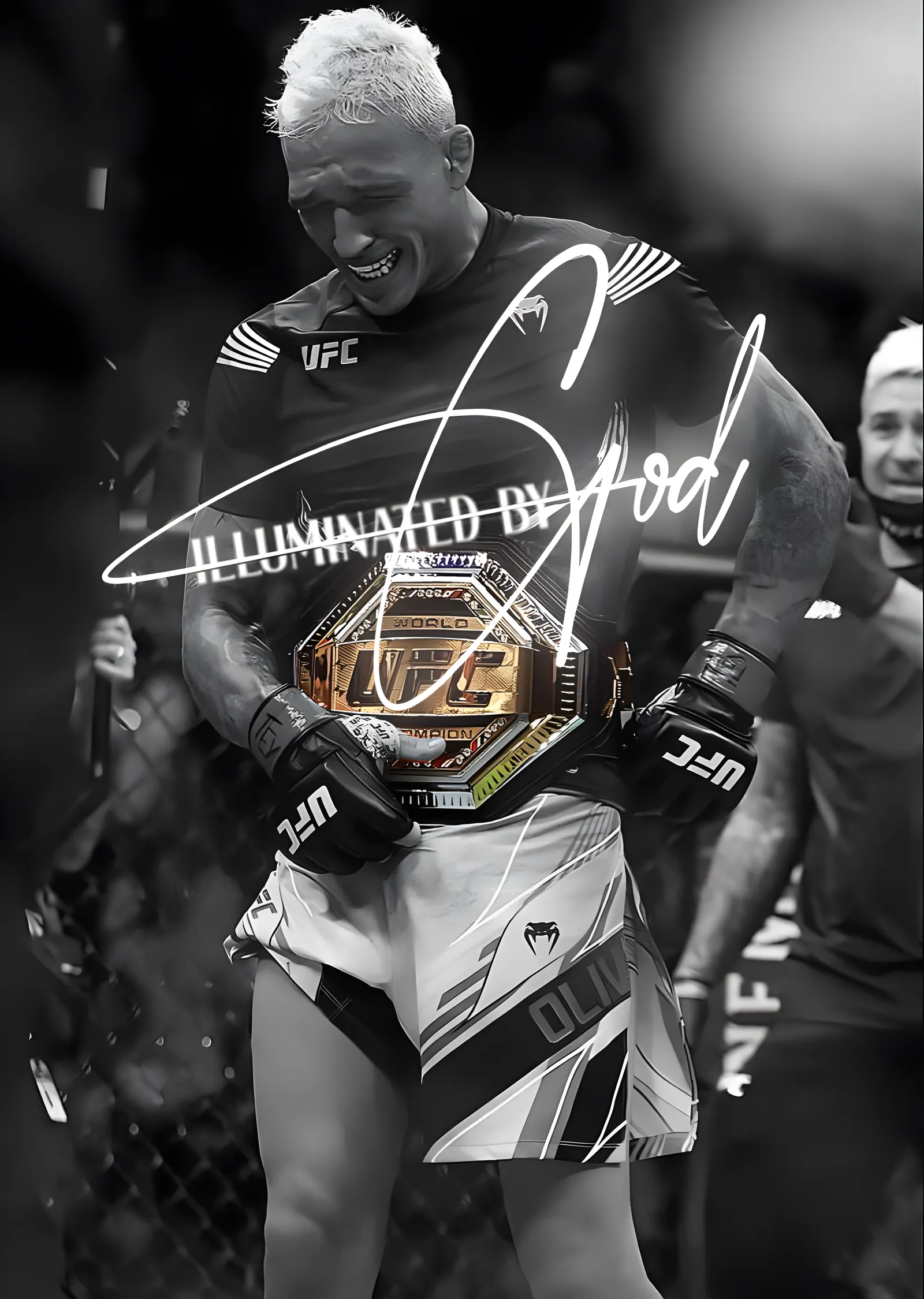 Charles Oliveira - Illuminated by God metal tablo