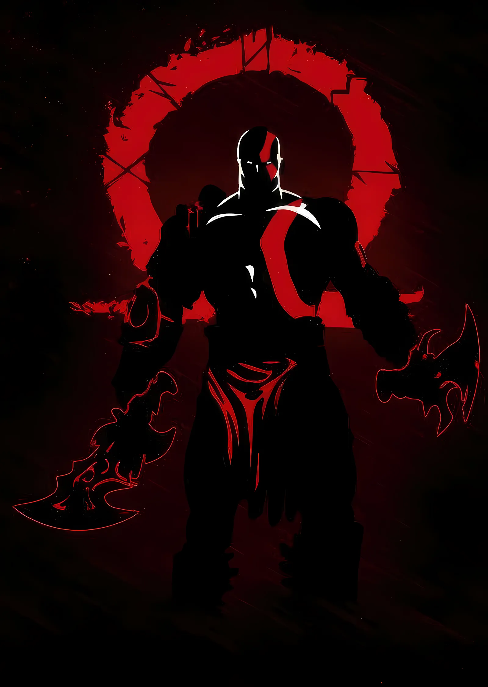 God of War: Kratos Silueti metal tablo