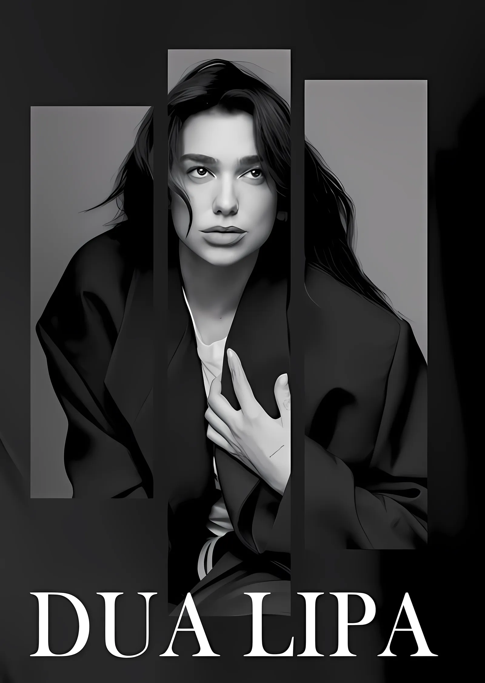 Dua Lipa: Karanlık Arasında İkna metal tablo