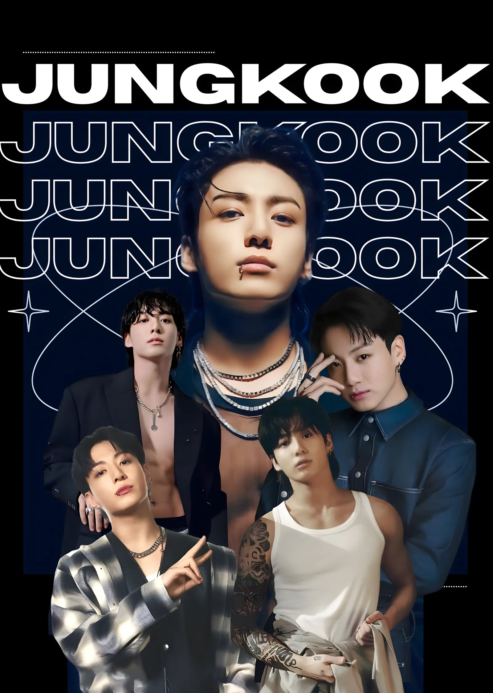 Jungkook: Popüler Müzisyen Portreleri metal tablo