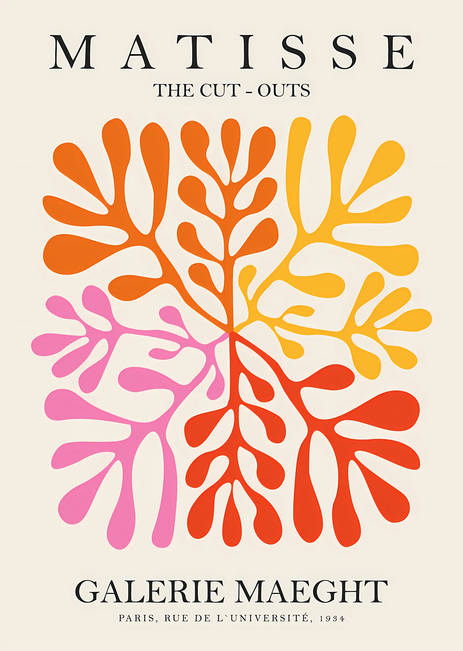 Matisse: Galerie Maeght Turuncu metal tablo
