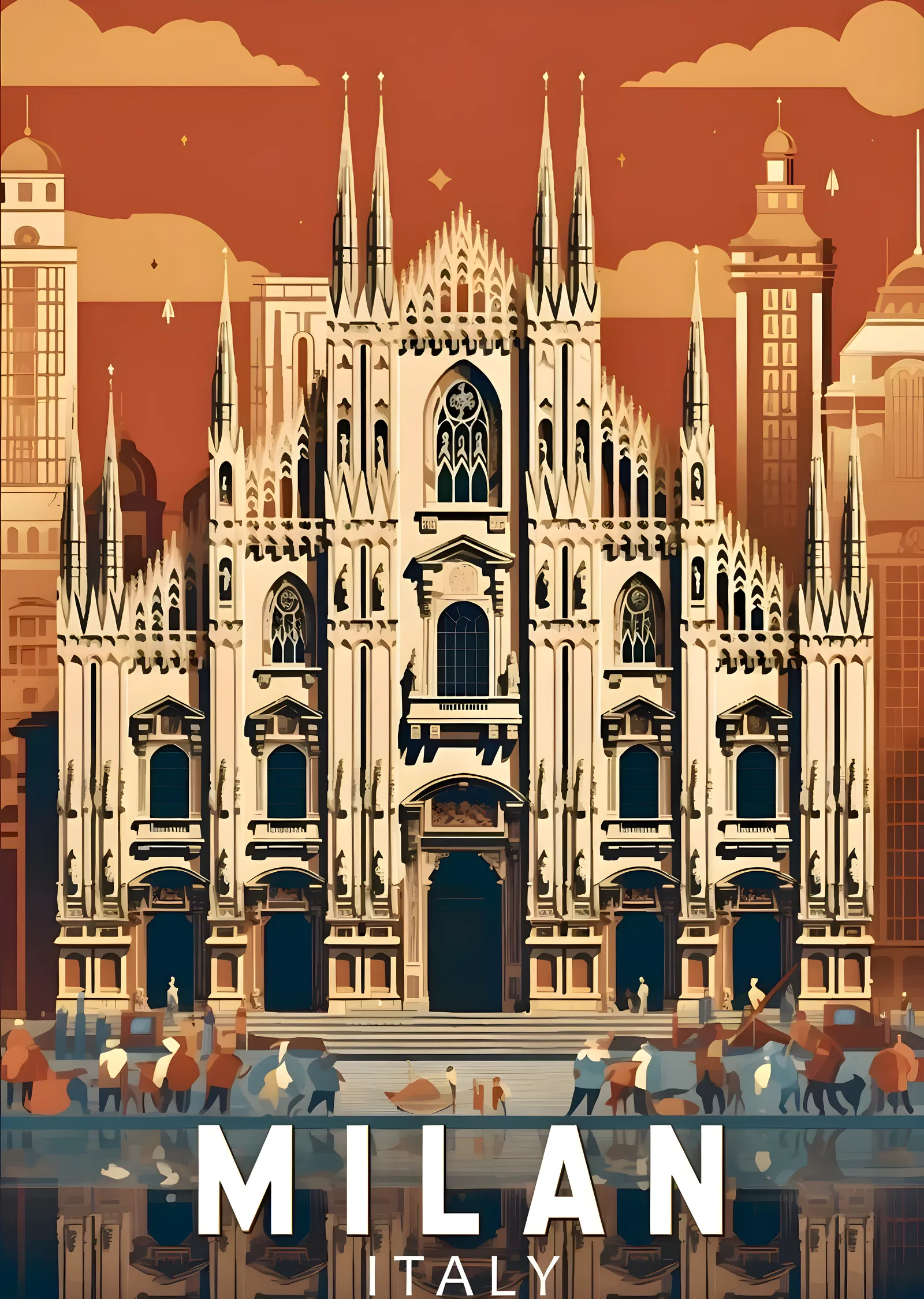 Milan Katedrali metal tablo
