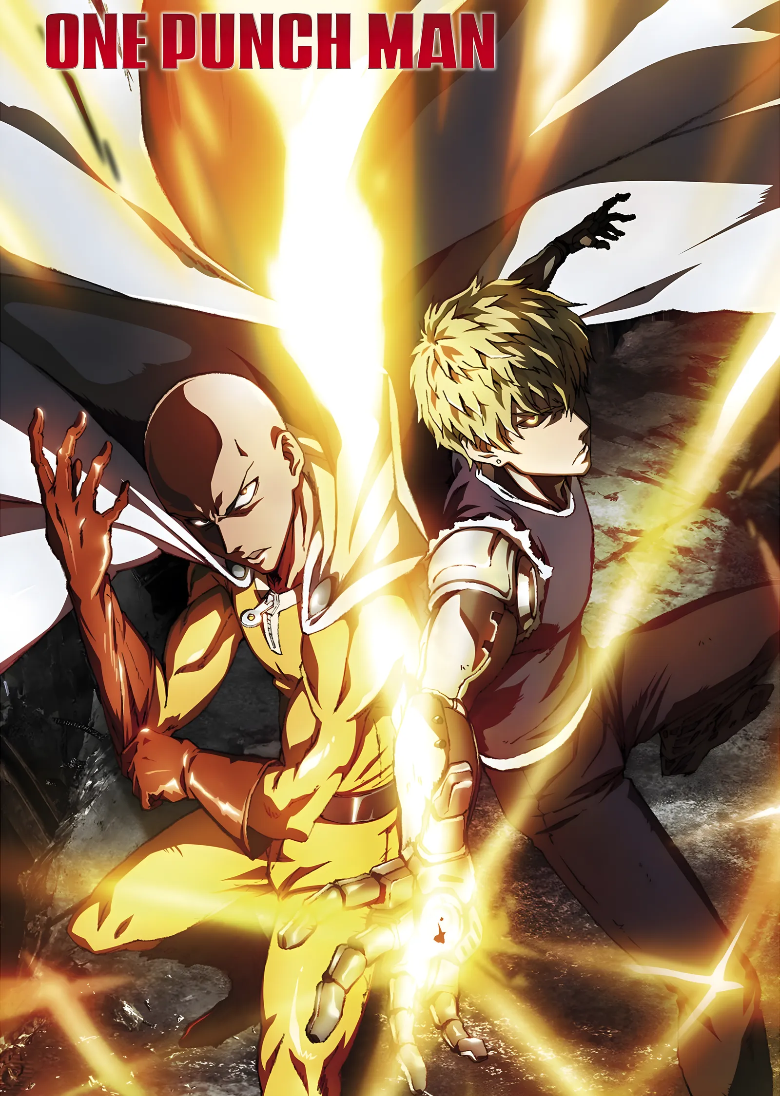 One Punch Man: Sarı Enerji metal tablo