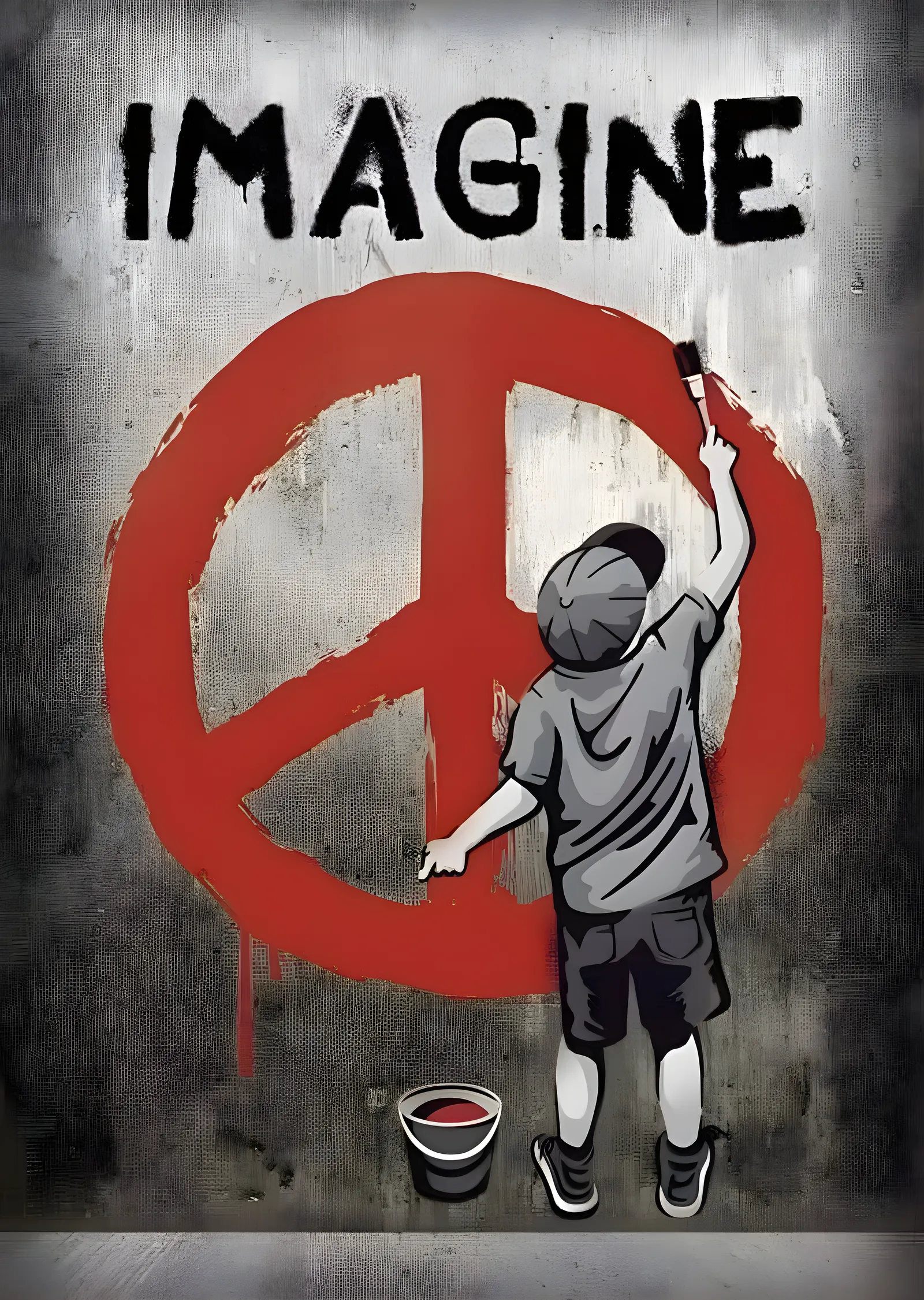 Imagine: Barışın İnşası metal tablo