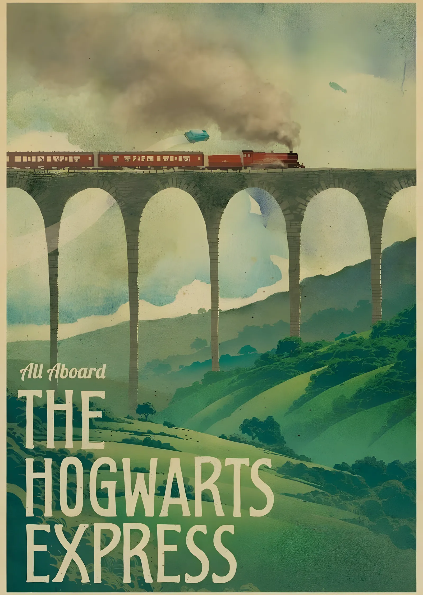 The Hogwarts Express · All Aboard metal tablo