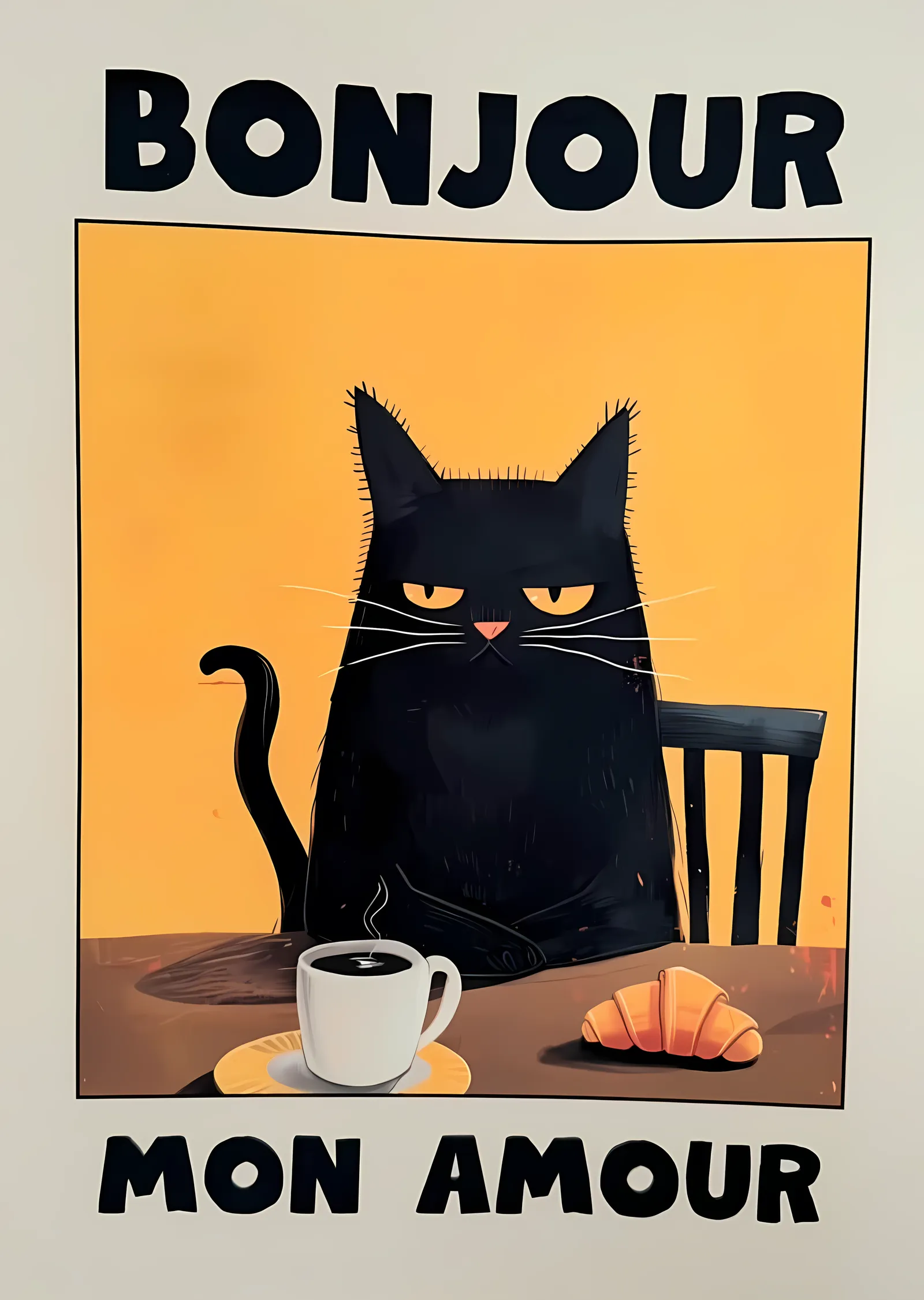 Bonjour Mon Amour metal tablo