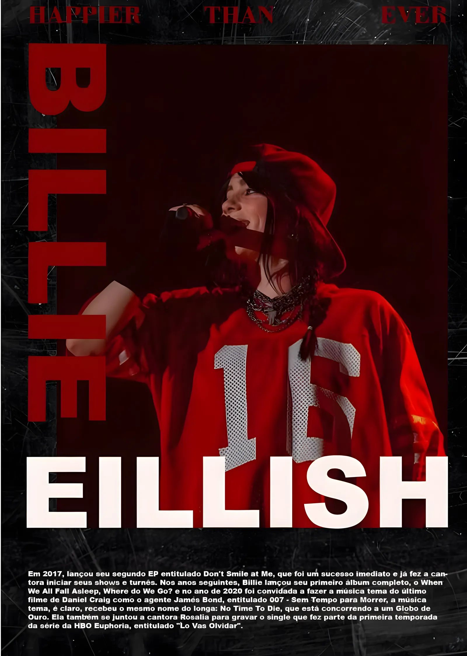 Billie Eilish: Happier Than Ever metal tablo