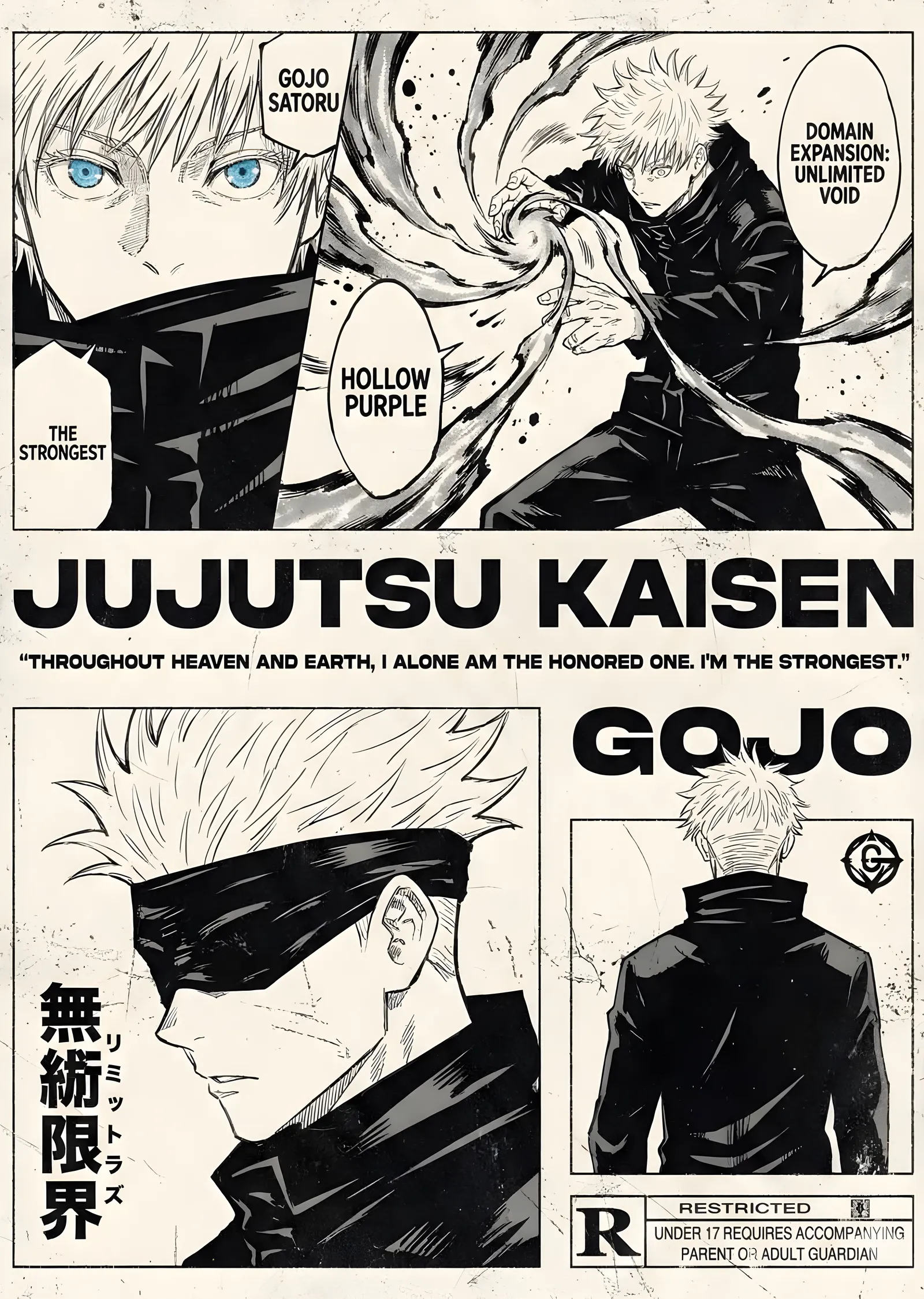 Jujutsu Kaisen - Gojo Satoru: Manga metal tablo