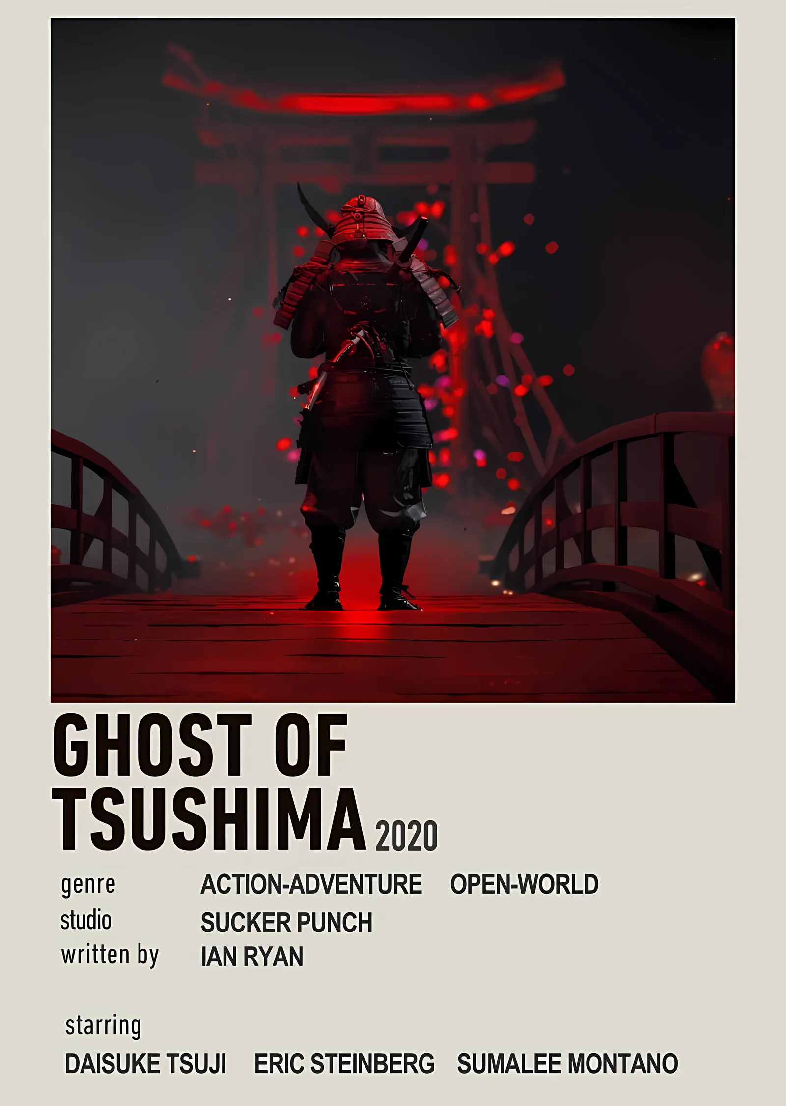 Ghost of Tsushima: Kızıl Torii metal tablo