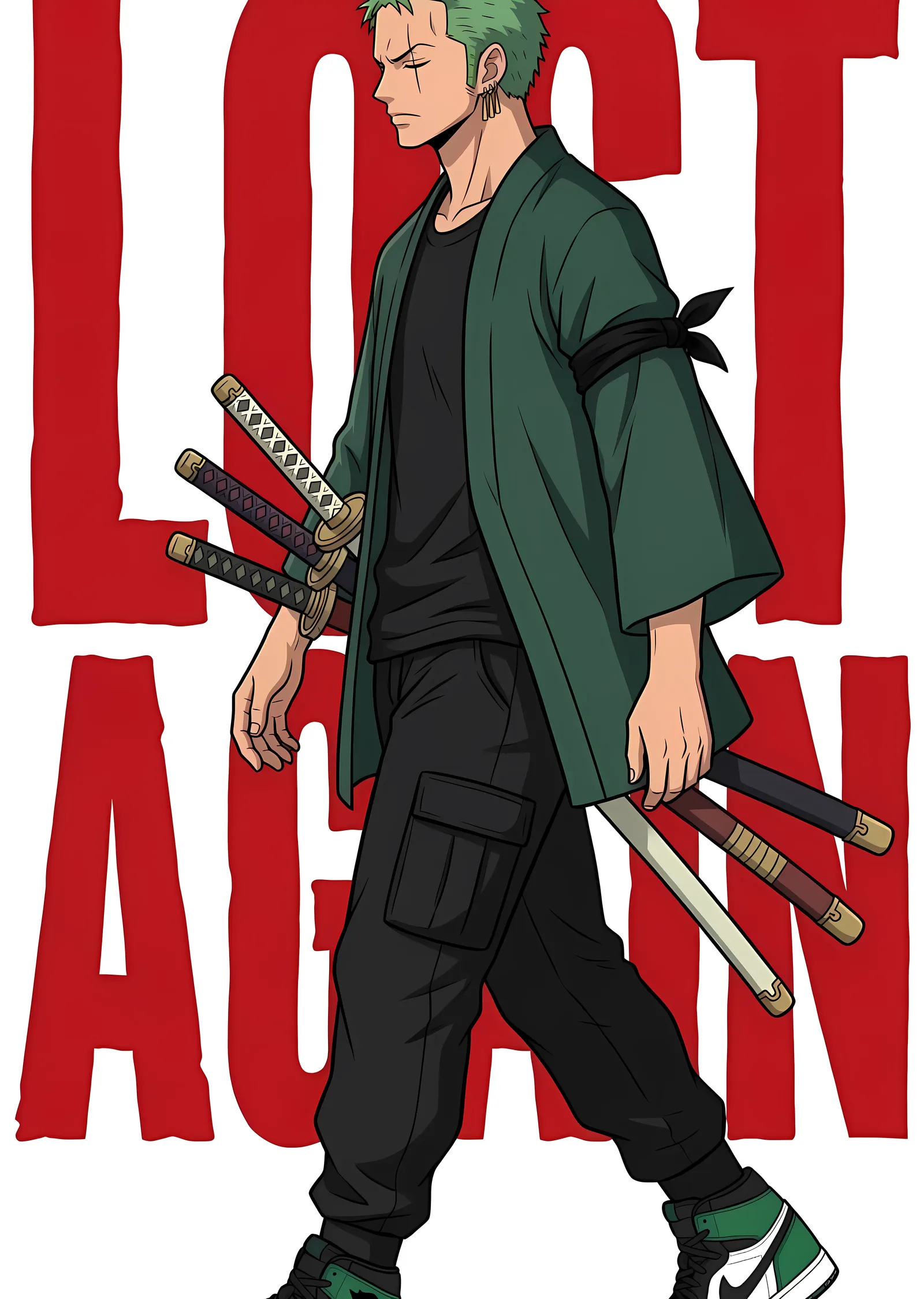 Lost Again: Kılıç Ustası Zoro metal tablo