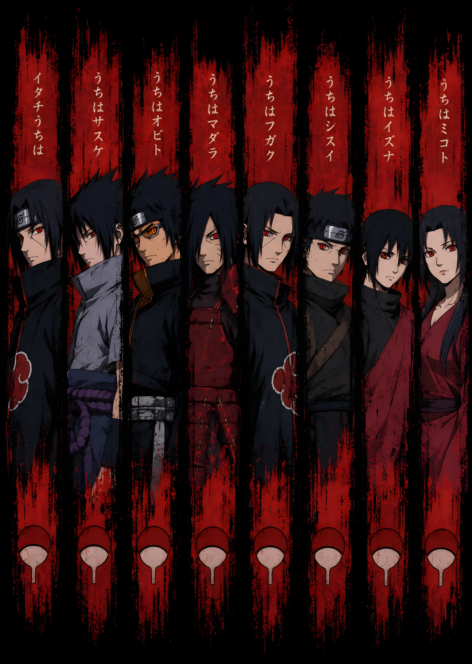 Naruto - Uchiha Klanı metal tablo