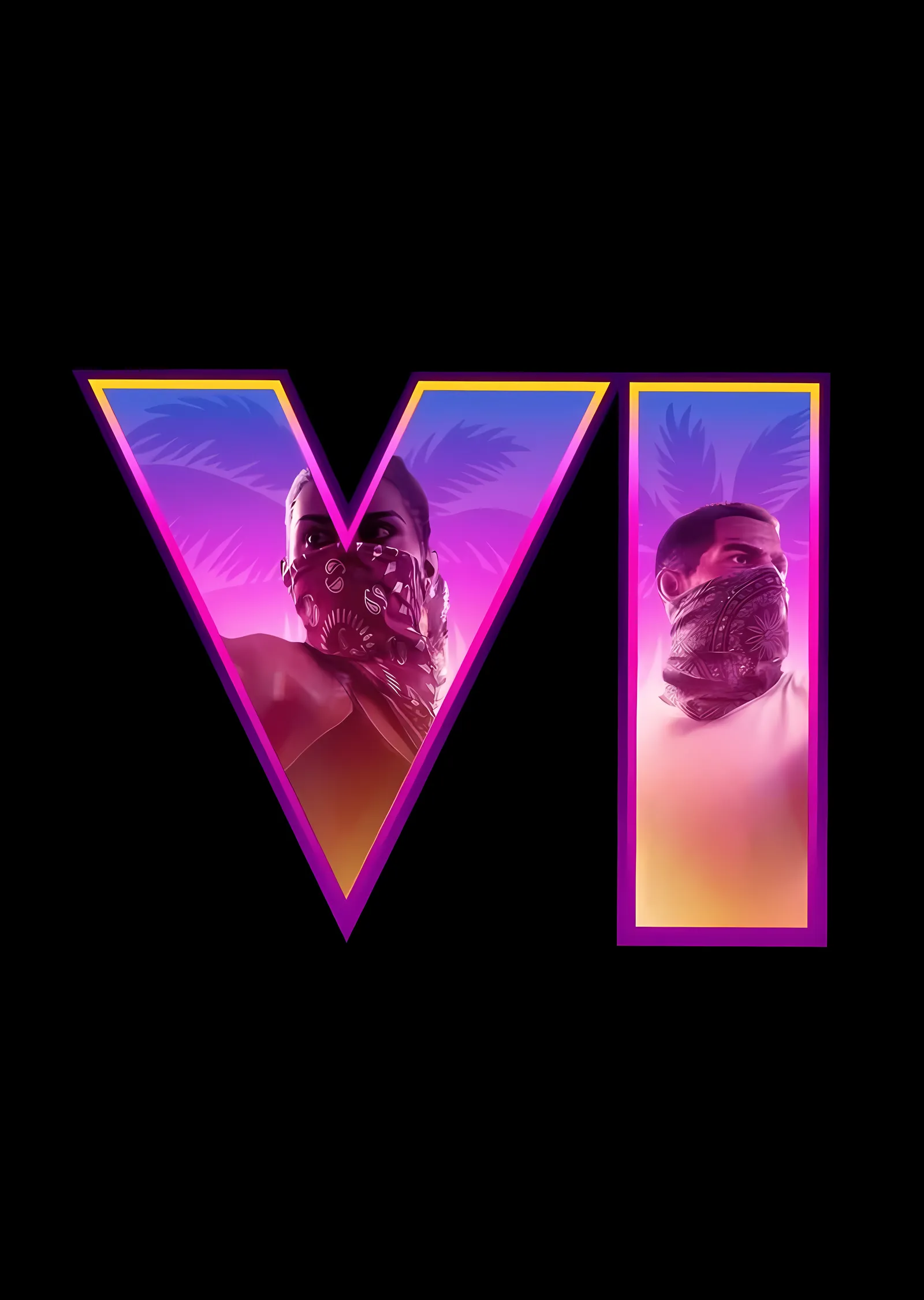 Grand Theft Auto VI - Neon Roma Rakamı metal tablo