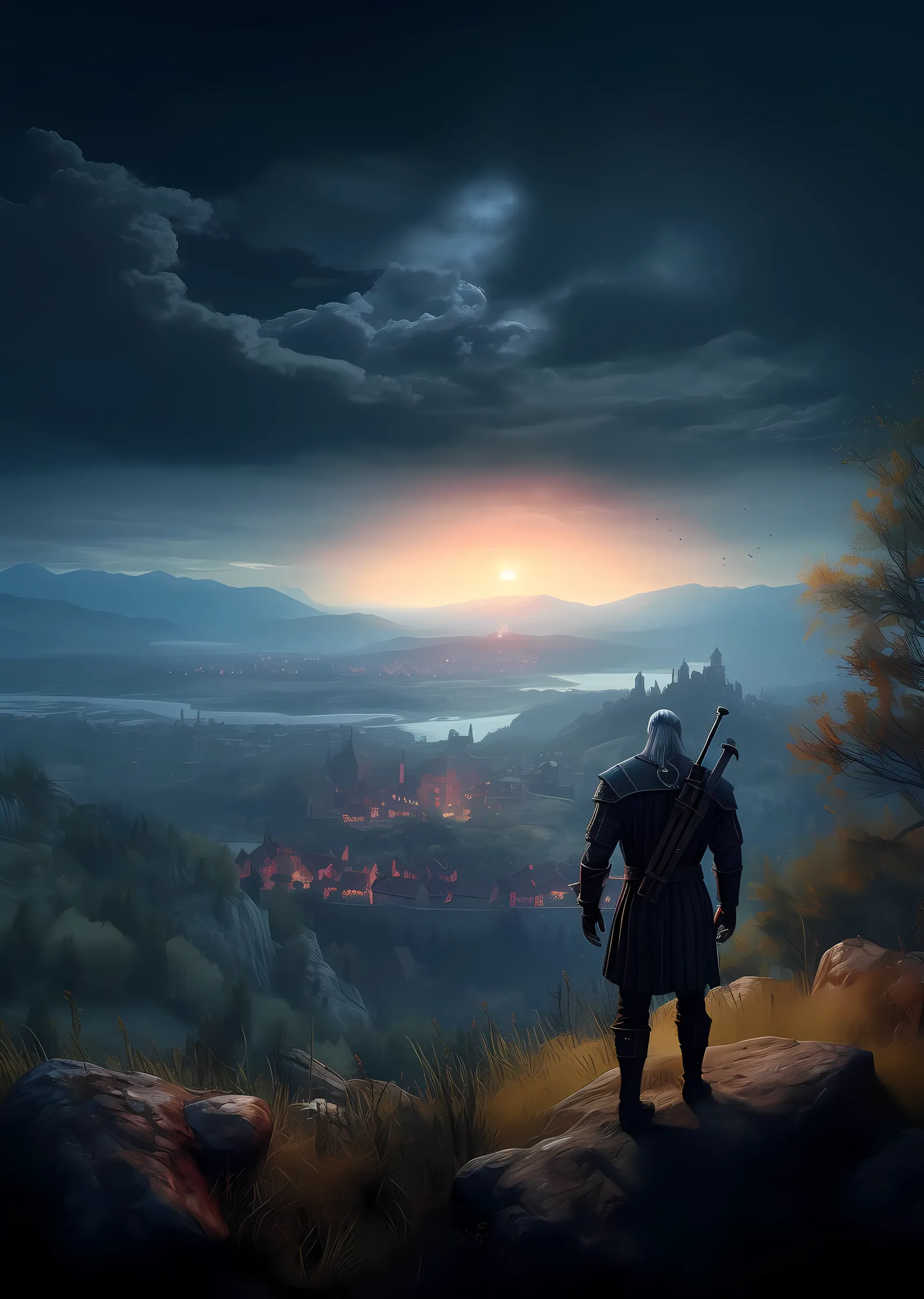 The Witcher: Vadi Manzarası metal tablo