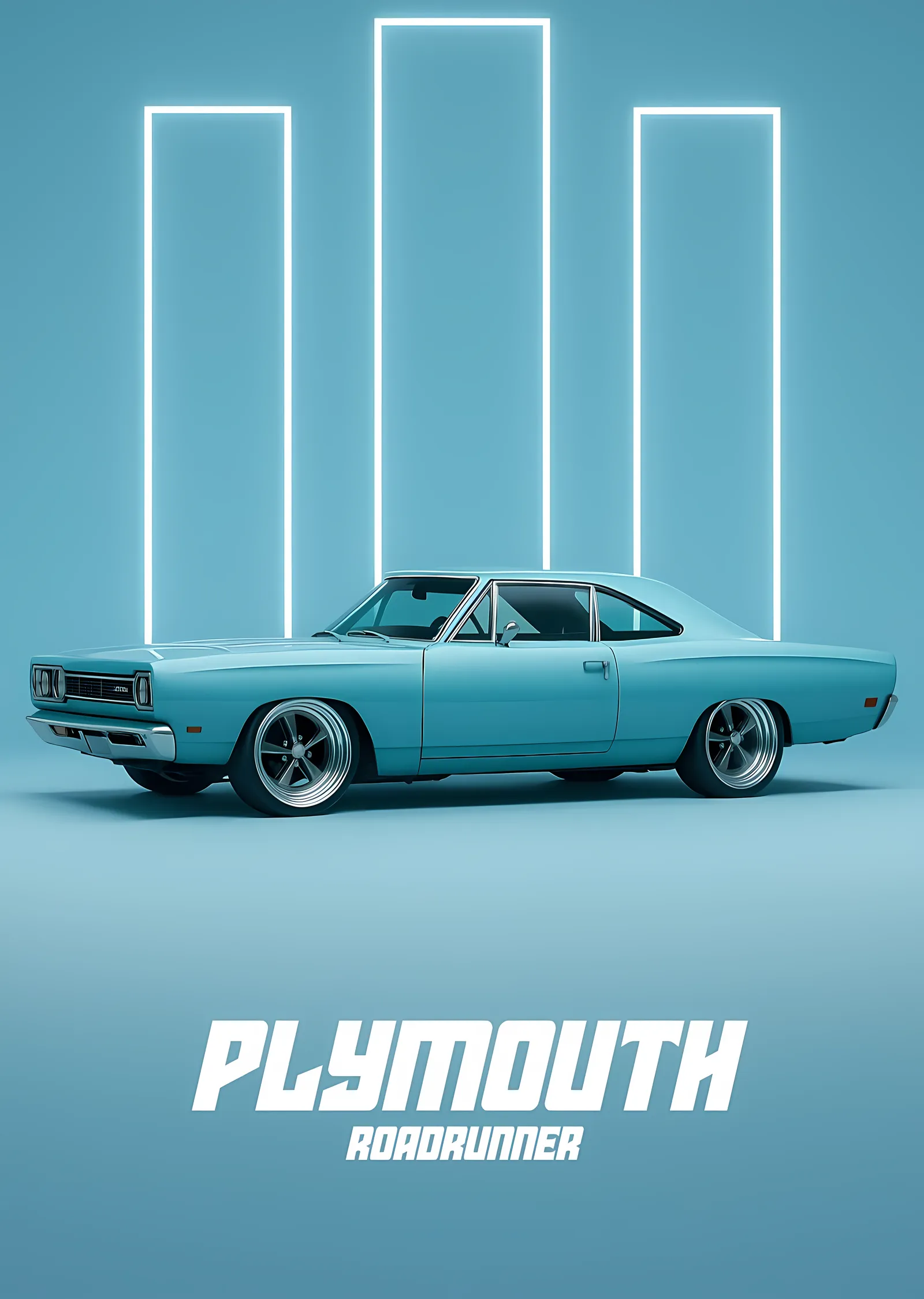 Plymouth Roadrunner metal tablo