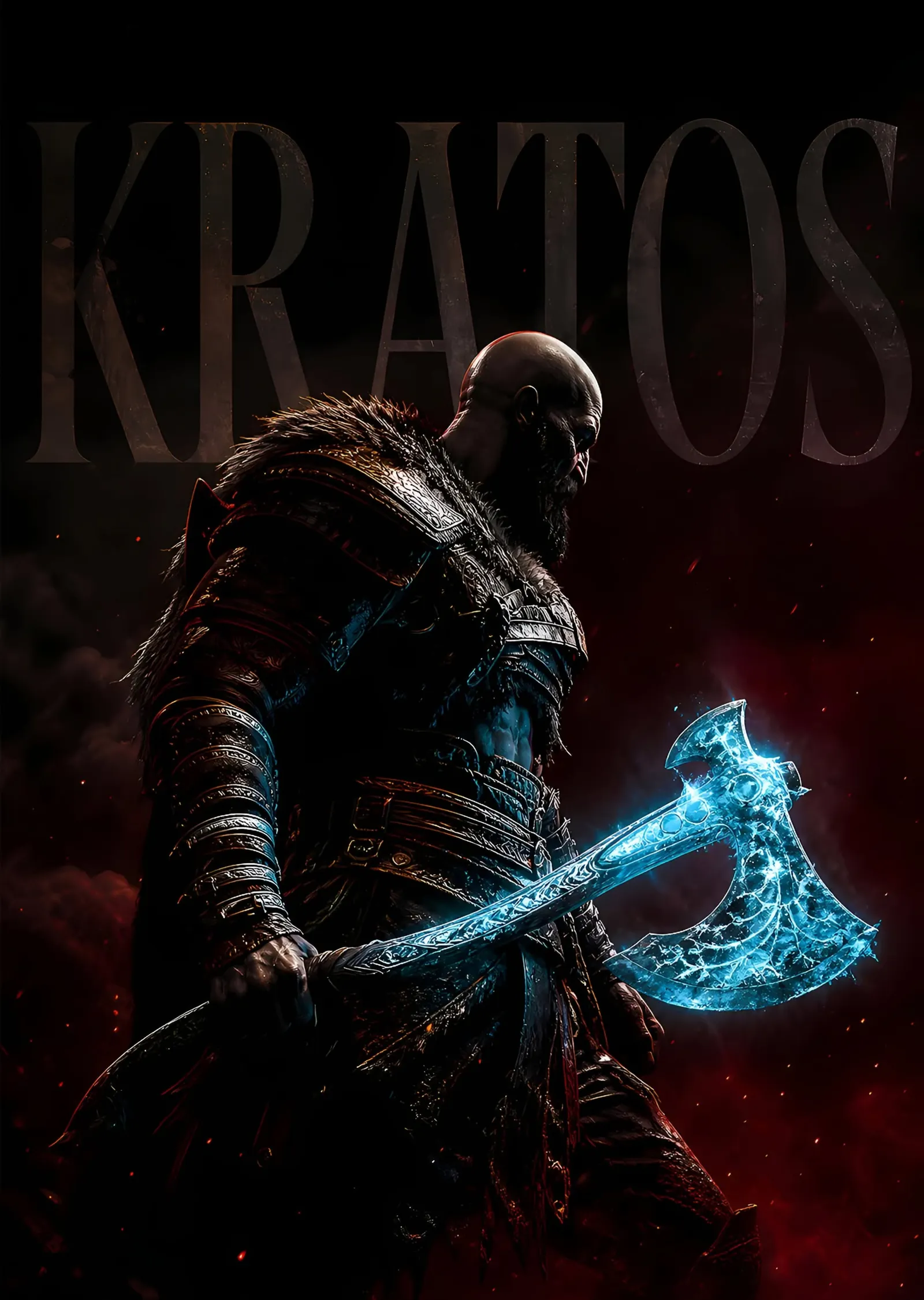 God of War - Kratos metal tablo