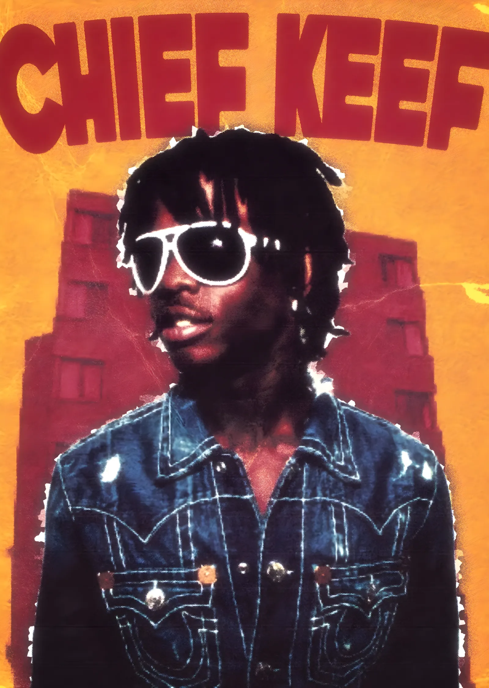 Chief Keef: Turuncu Blok metal tablo