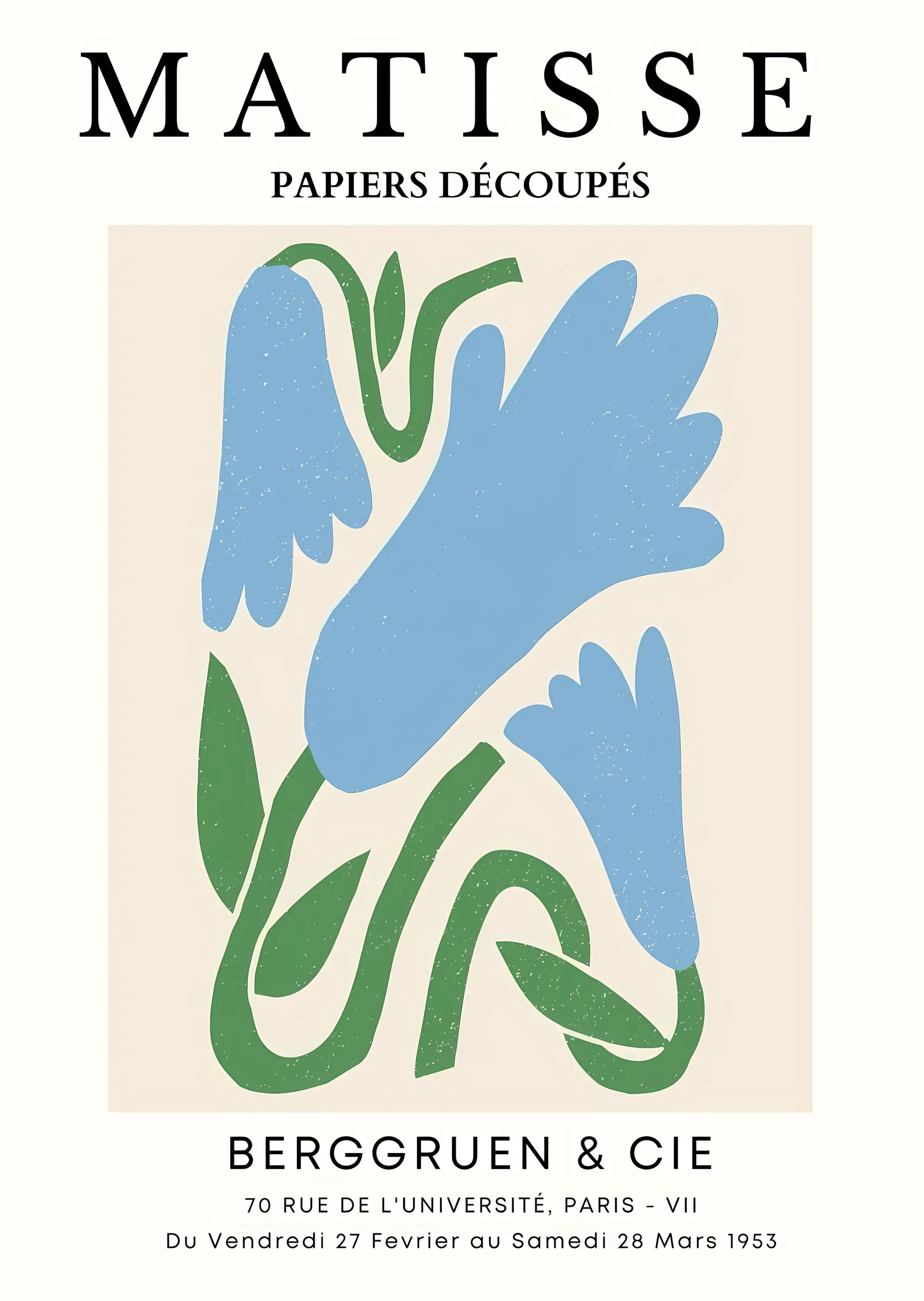 Matisse: Mavi Yeşil Yapraklar metal tablo