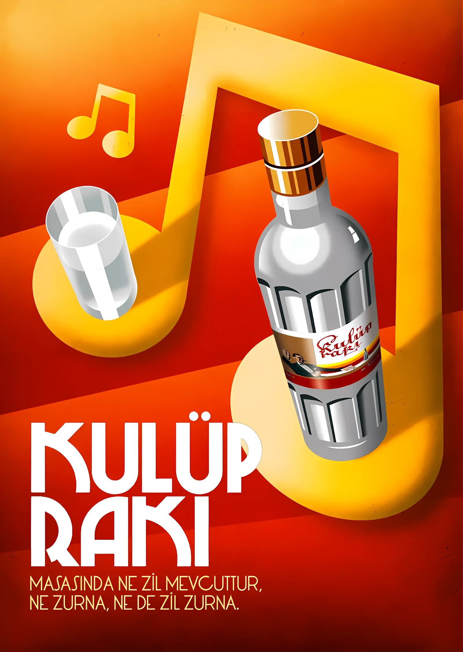 Kulüp Rakı: Keyifli Anlar metal tablo