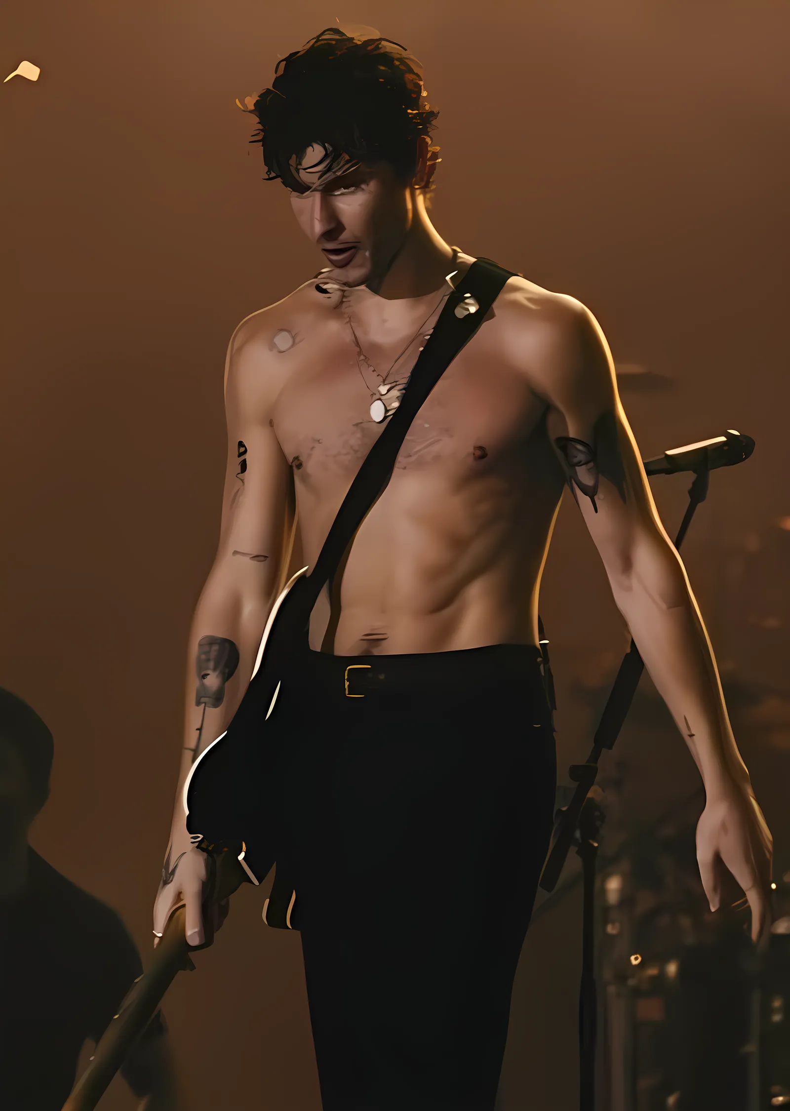 Shawn Mendes: Gitar ve Sahne metal tablo