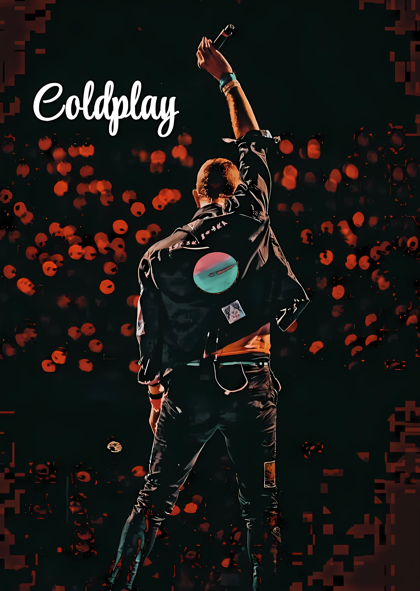 Coldplay: Konser Heyecanı metal tablo