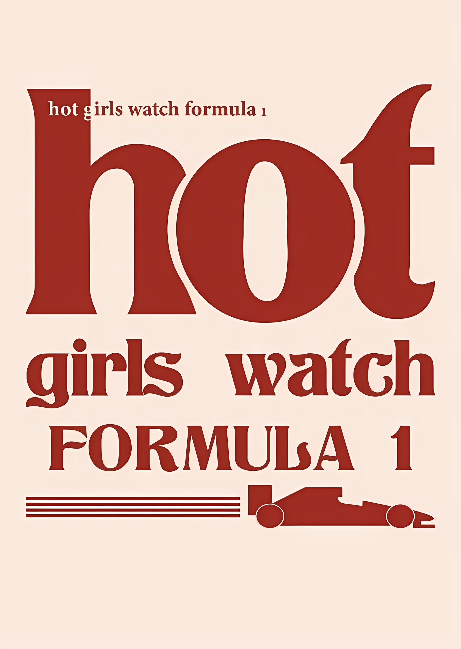 Hot Girls Watch Formula 1 metal tablo