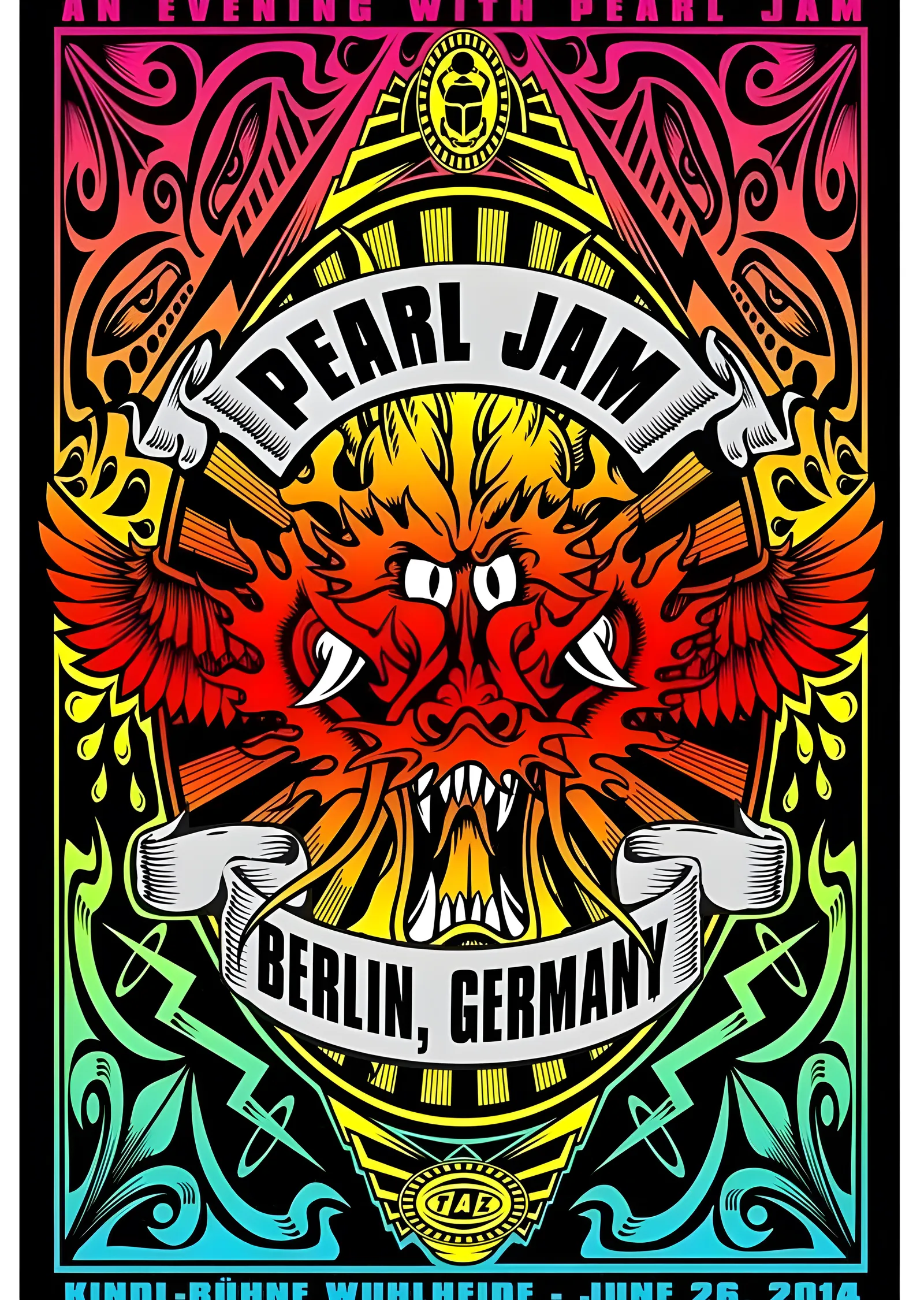 Pearl Jam: Berlin 2014 metal tablo