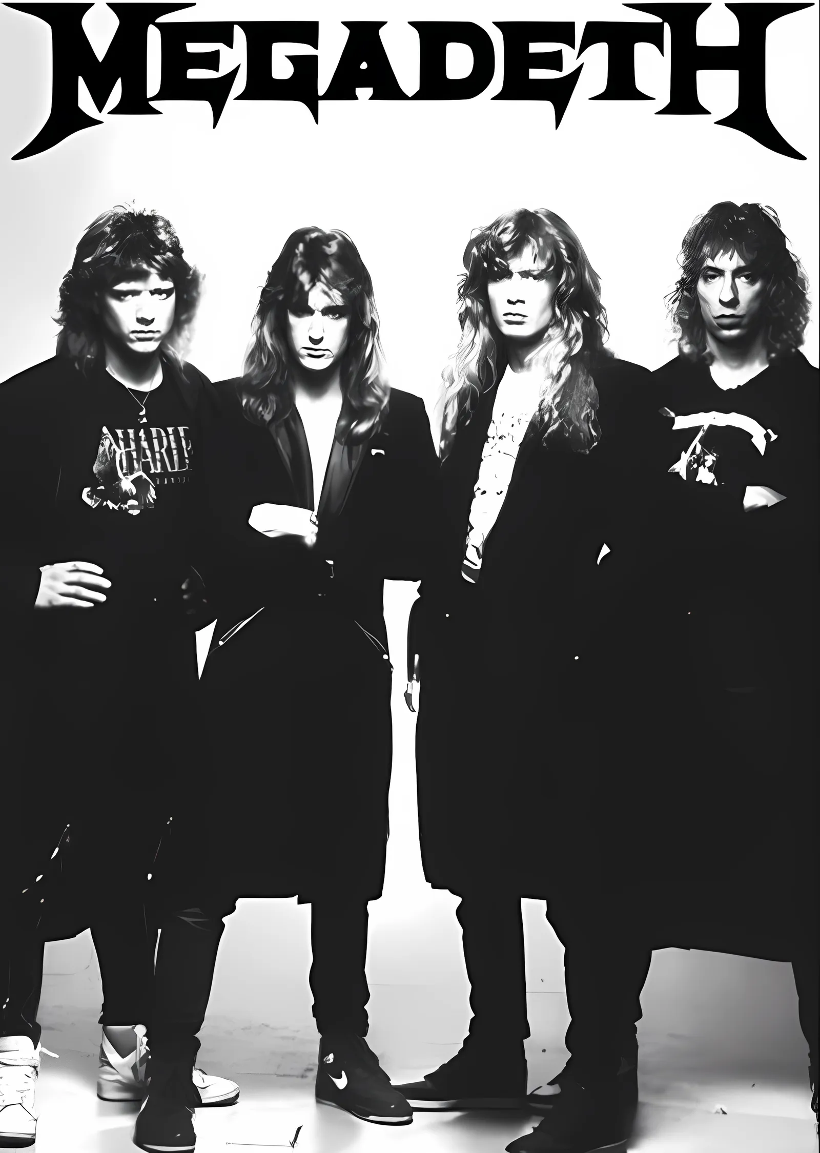 Megadeth: Siyah Beyaz Kadro metal tablo