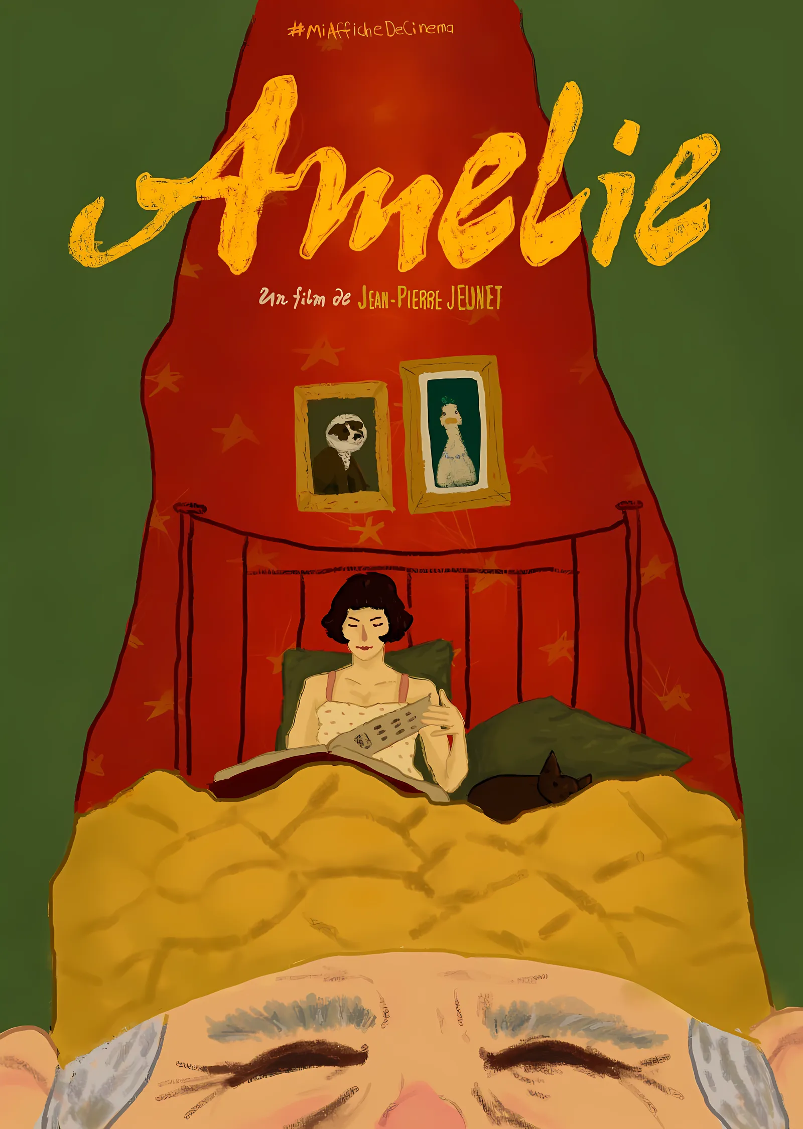 Amélie: Kırmızı Yatak metal tablo