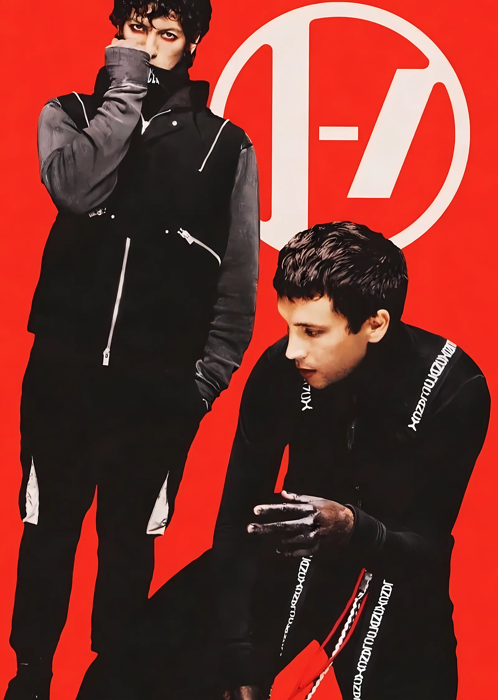 Twenty One Pilots: Kırmızı Portre metal tablo