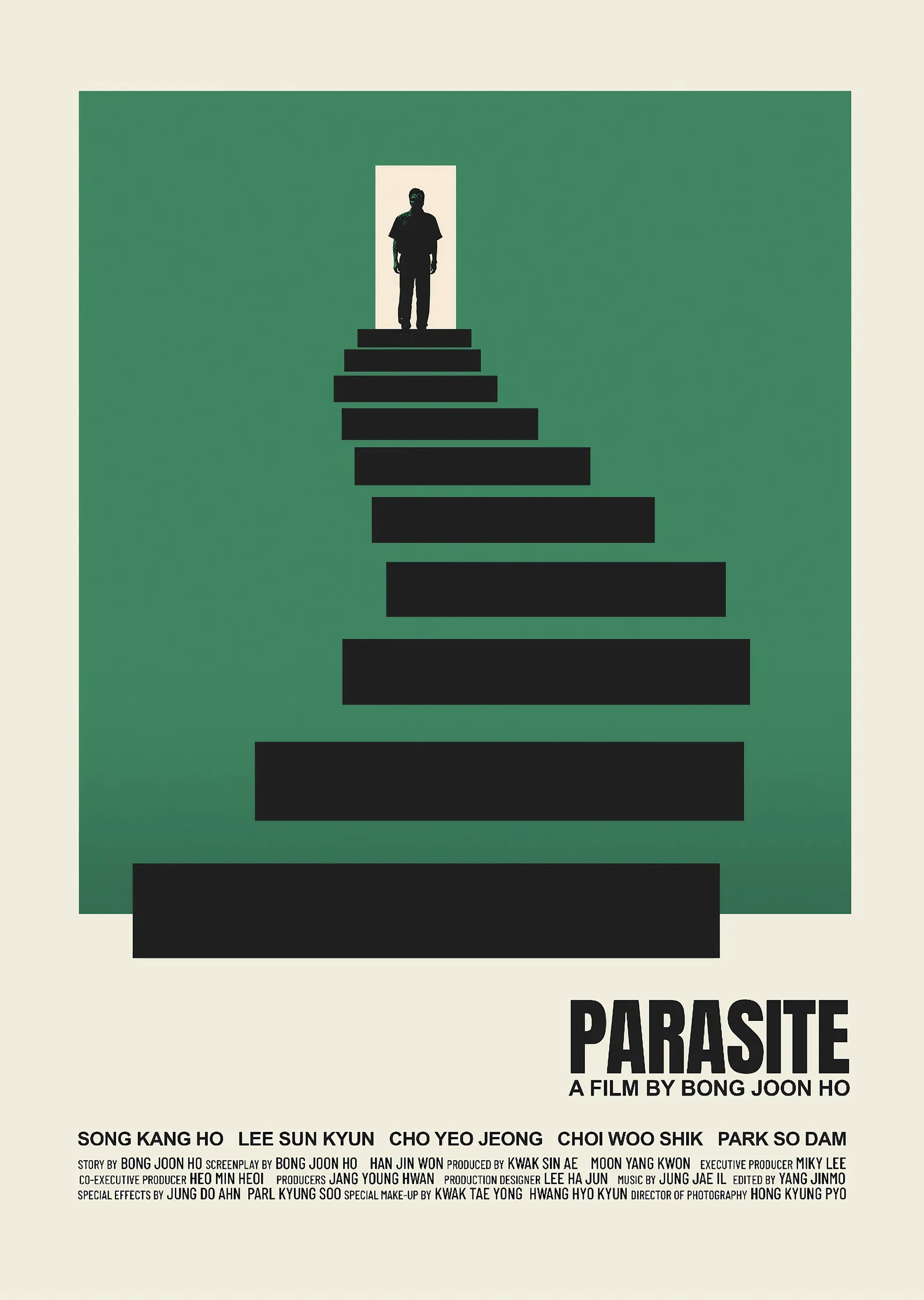 Parasite: Stairway Figure metal tablo