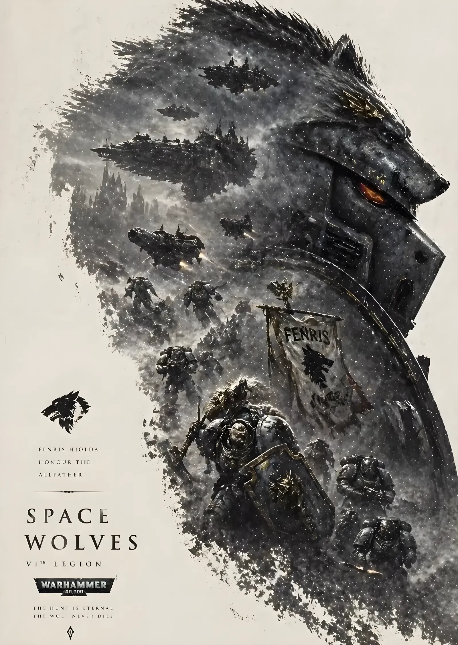 Space Wolves: Fenris'in Kurtları metal tablo
