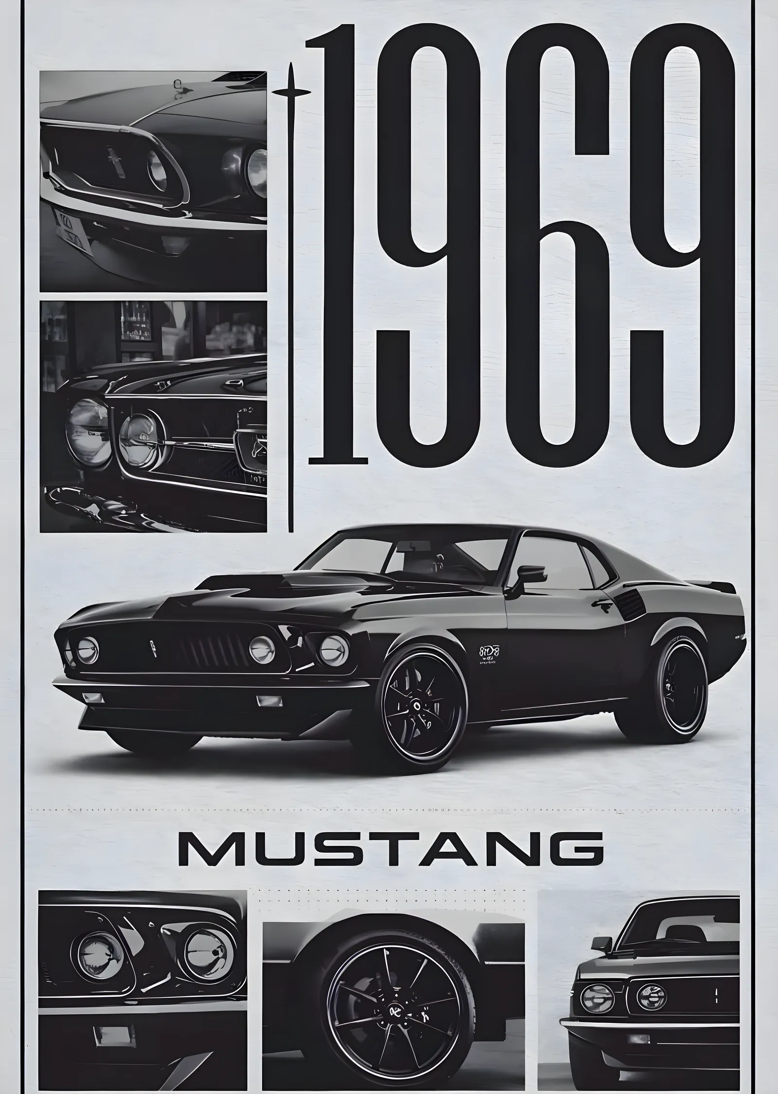 1969 Mustang metal tablo