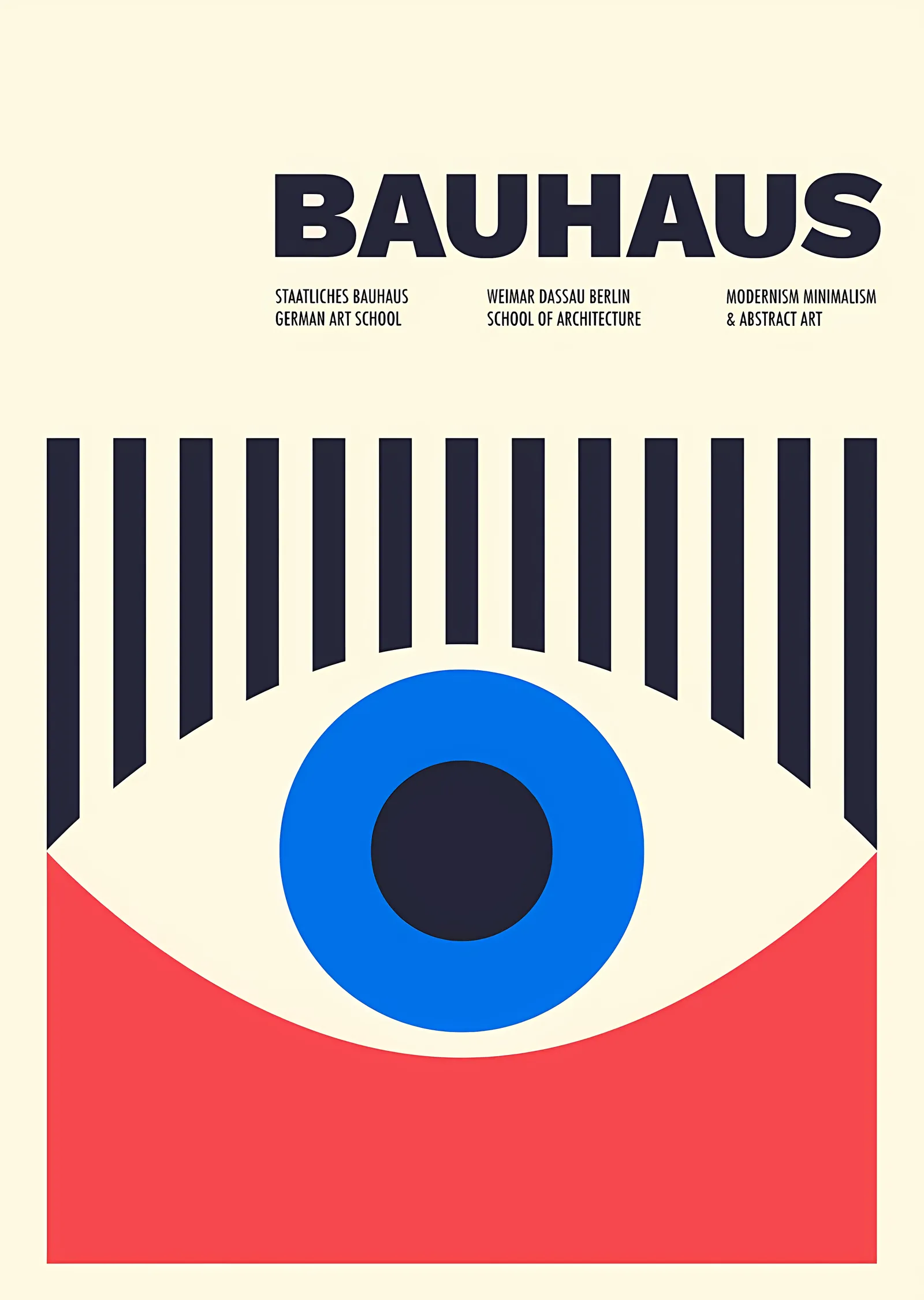 Bauhaus: Göz metal tablo