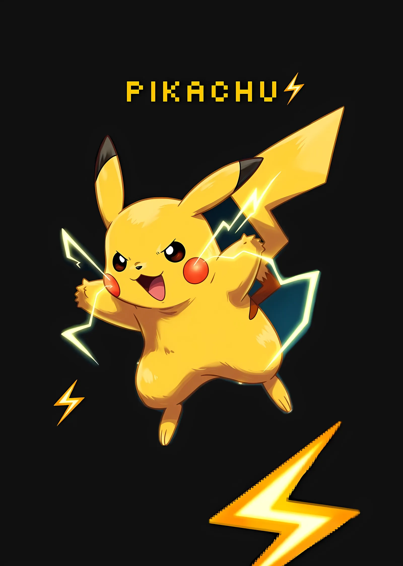 Pikachu: Şimşek metal tablo