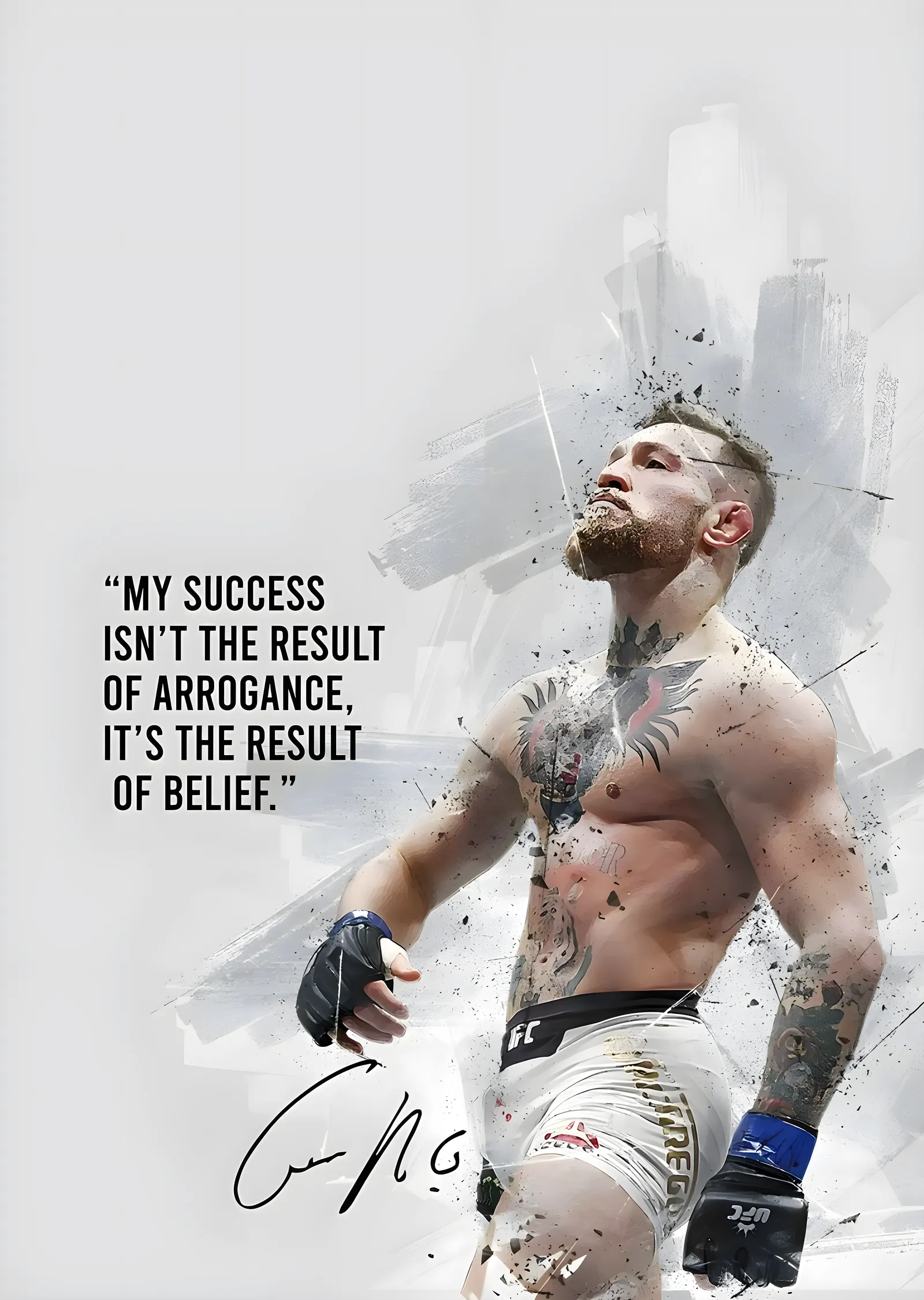 Conor McGregor: İnanmanın Sonucu metal tablo