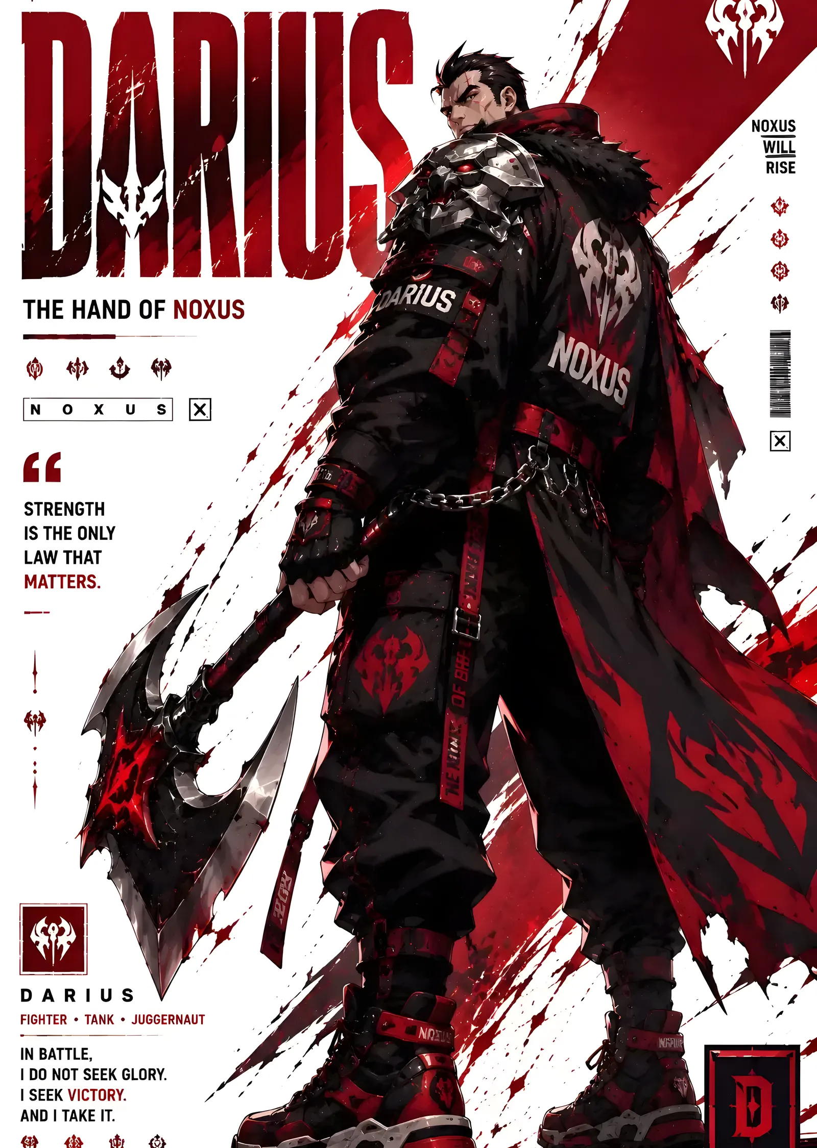 Darius - The Hand of Noxus metal tablo