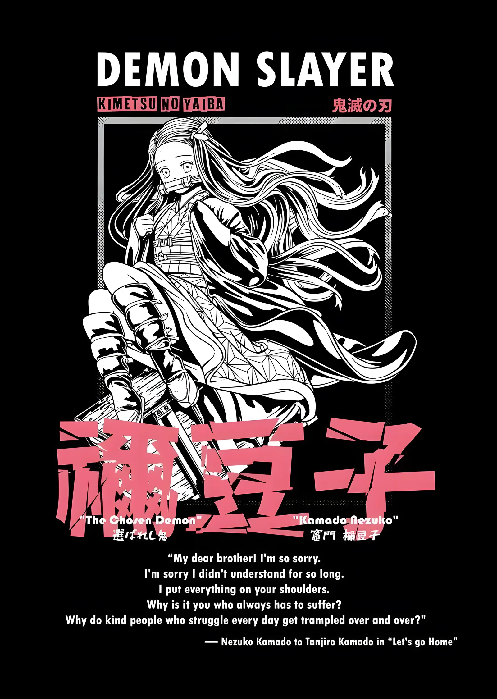 Kimetsu no Yaiba: Nezuko'nun Sözü metal tablo