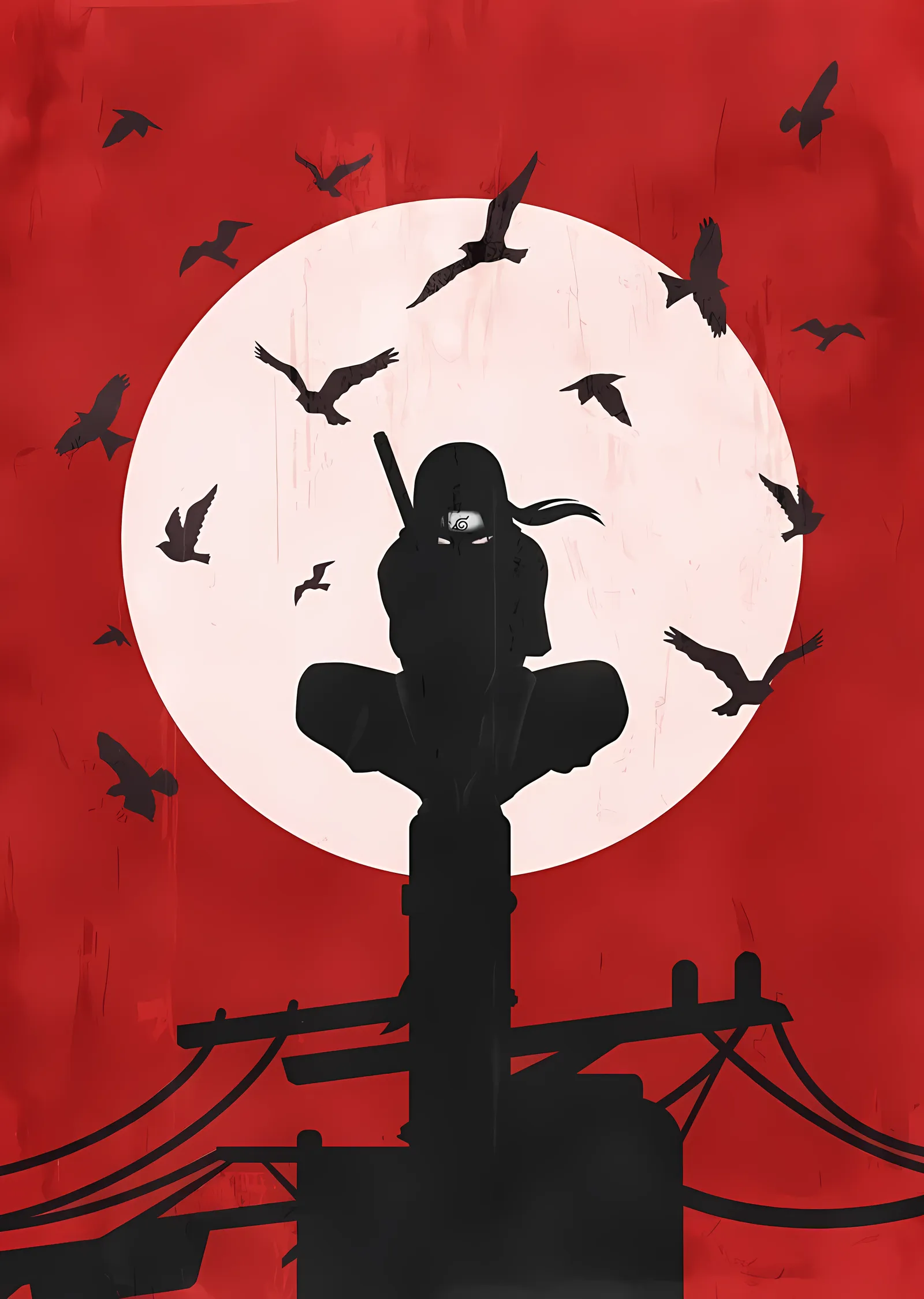 Itachi - Kızıl Ay metal tablo