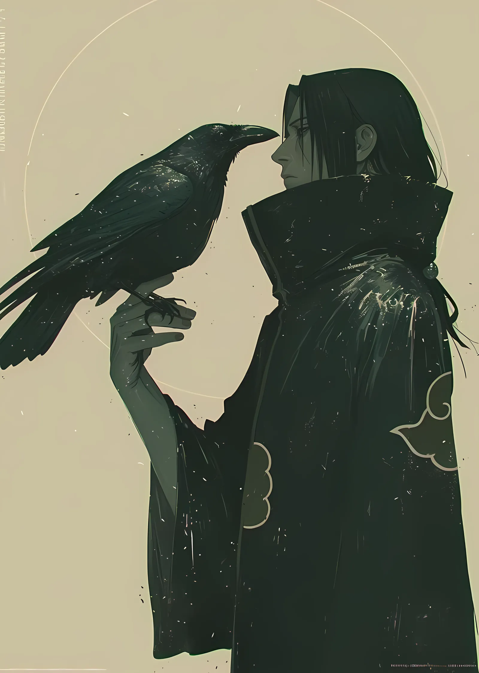 Naruto - Uchiha Itachi: Kuzgunla Söyleşi metal tablo