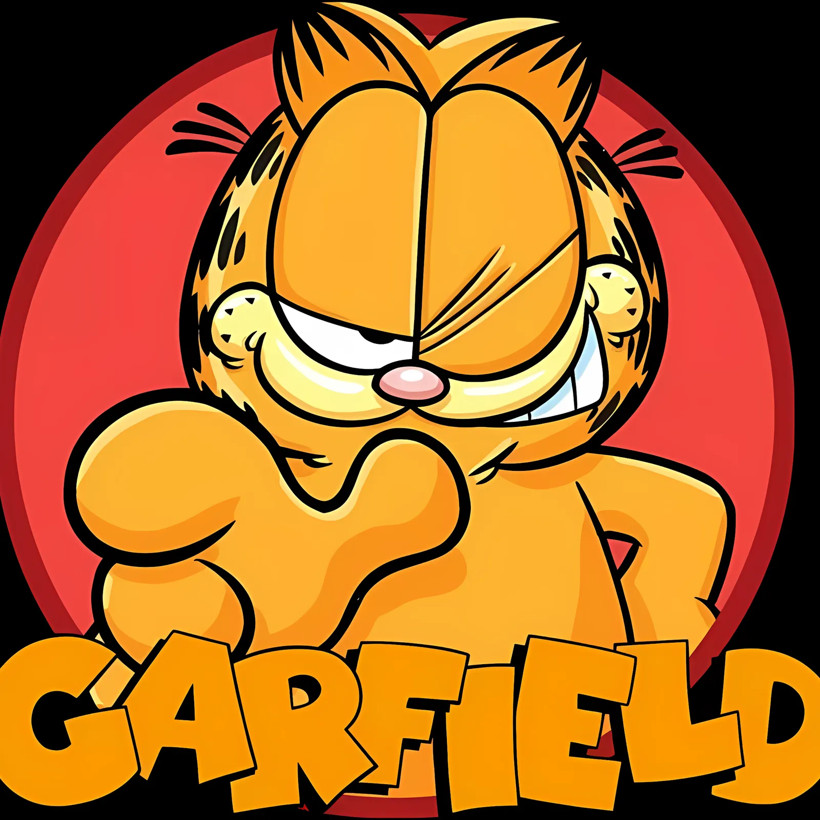 Garfield: Kırmızı Daire metal tablo