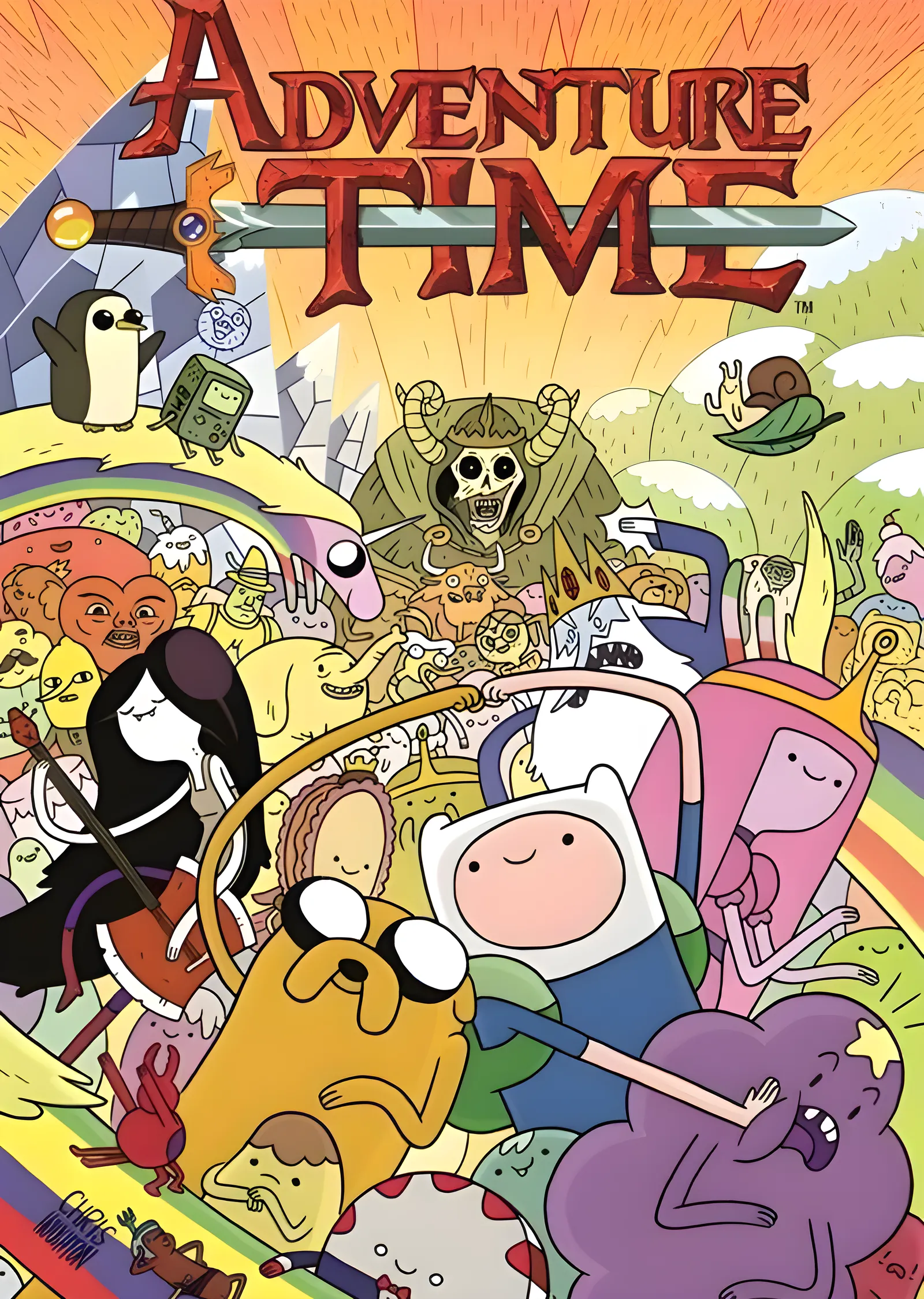 Adventure Time: Ooo Diyarı Kalabalığı metal tablo