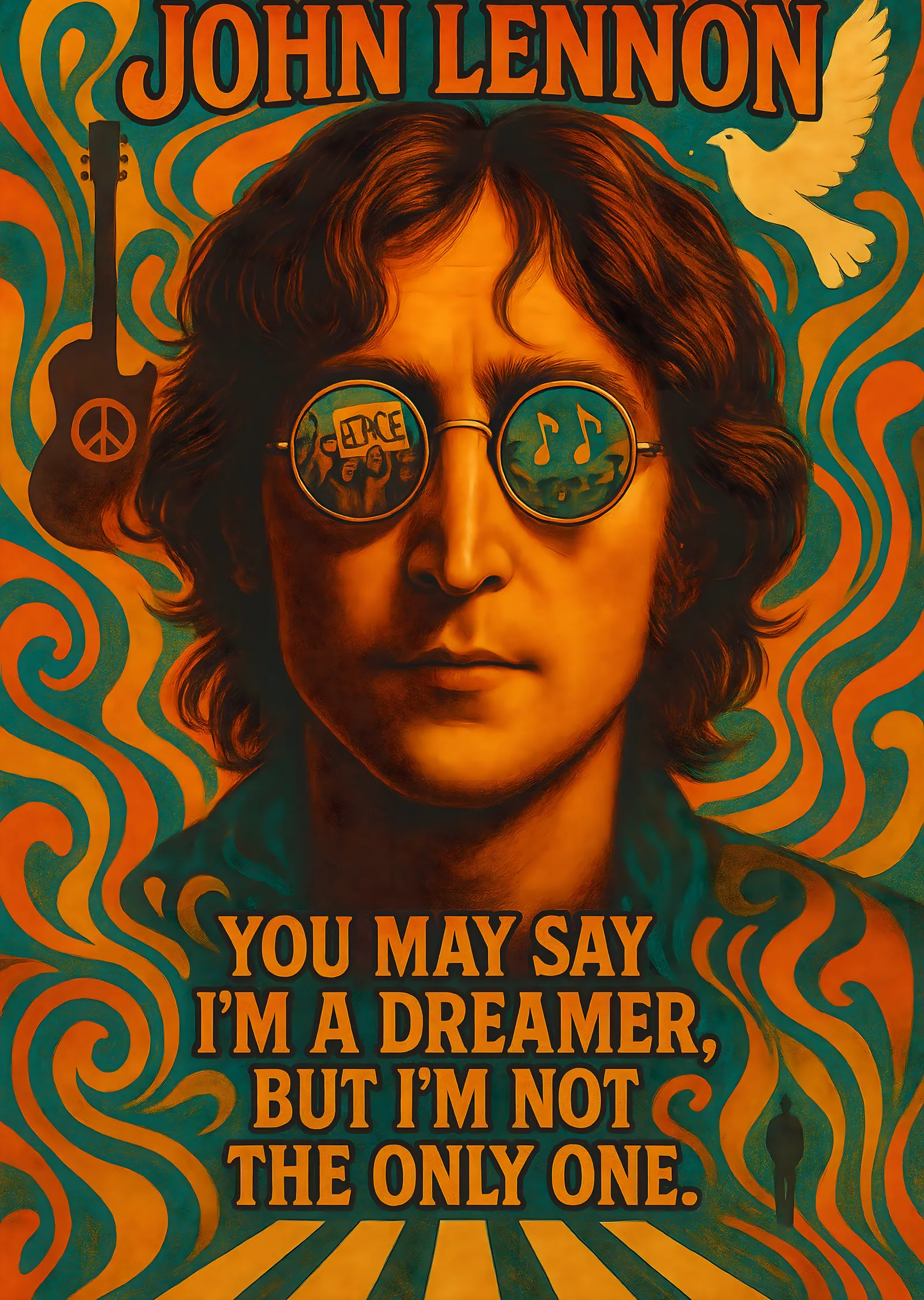 John Lennon: You May Say I'm a Dreamer metal tablo