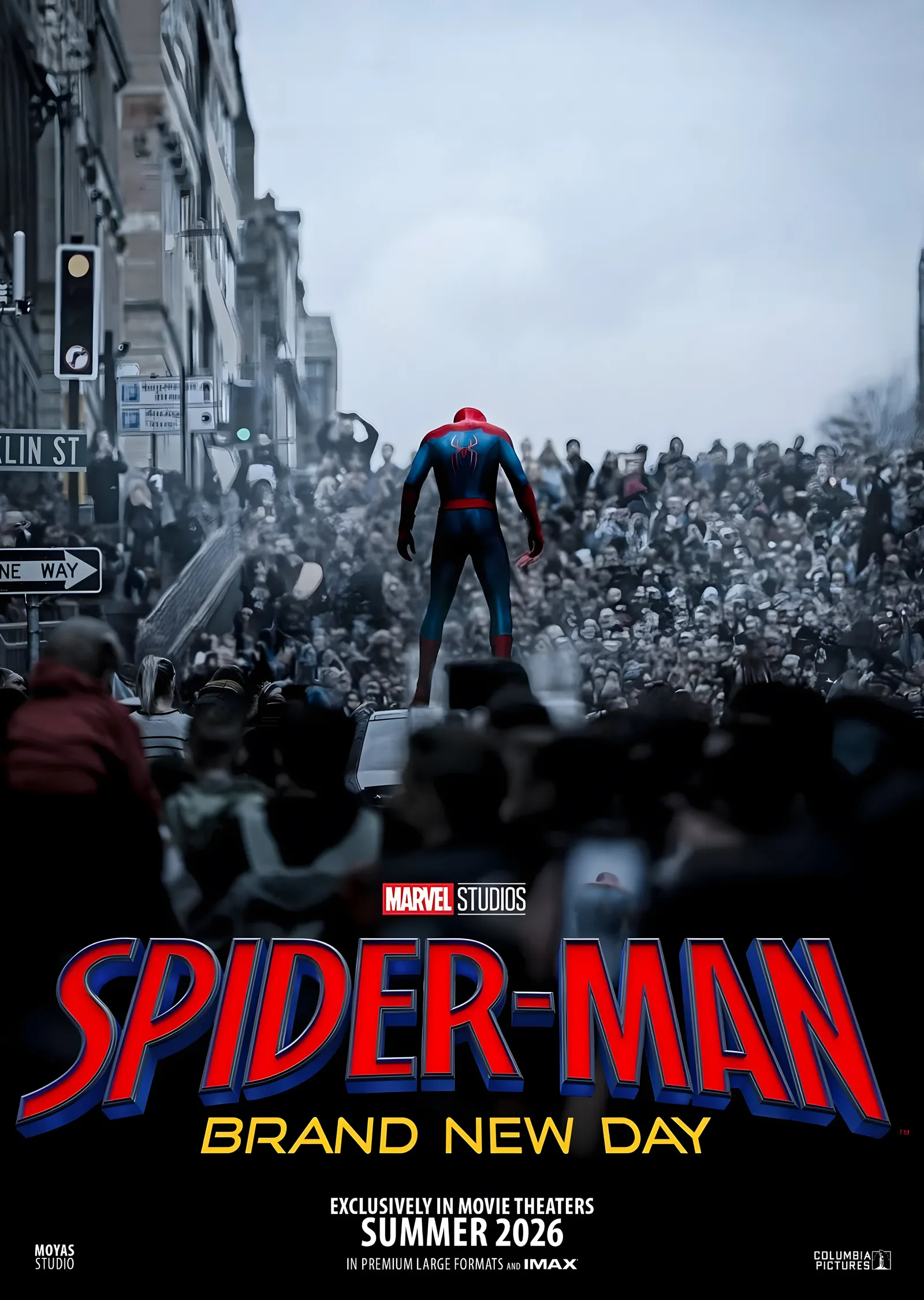 Spider-Man: Kalabalık Cadde metal tablo