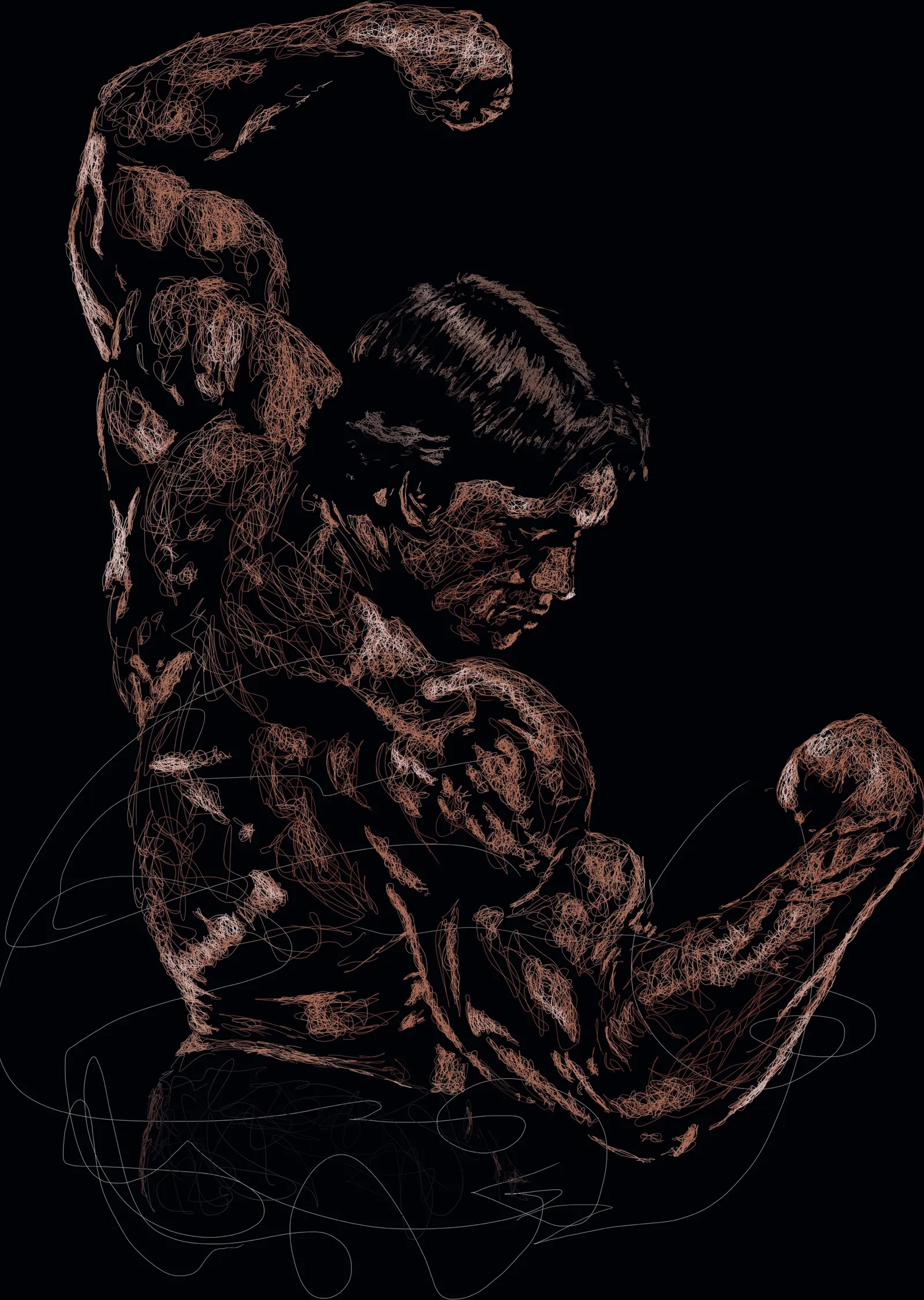 Ronnie Coleman: Çizgi Anatomi metal tablo