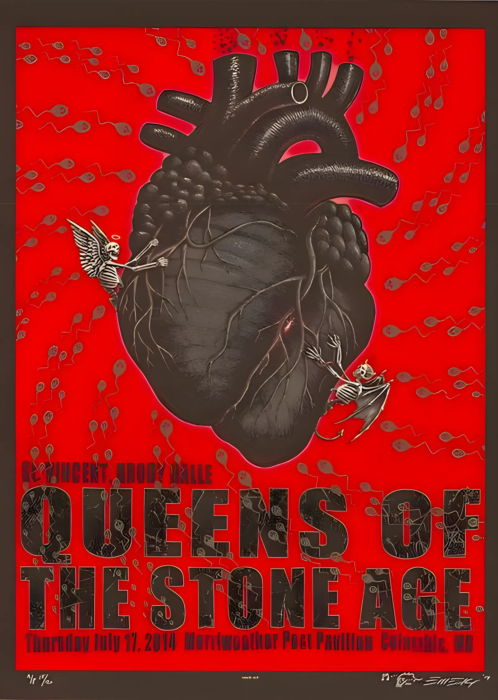 Queens of the Stone Age: Columbia 2014 metal tablo