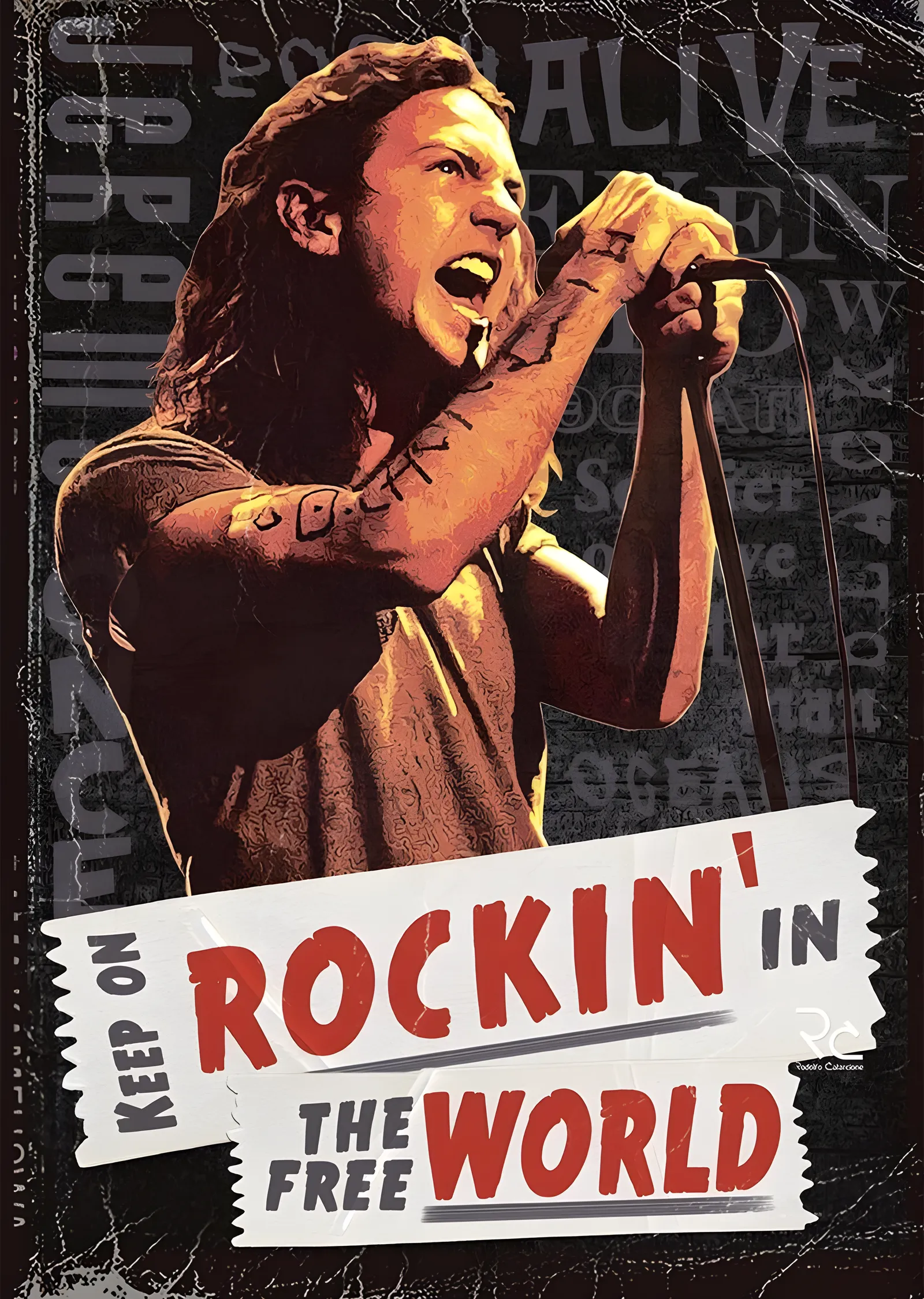 Pearl Jam: Keep on Rockin' in the Free World metal tablo