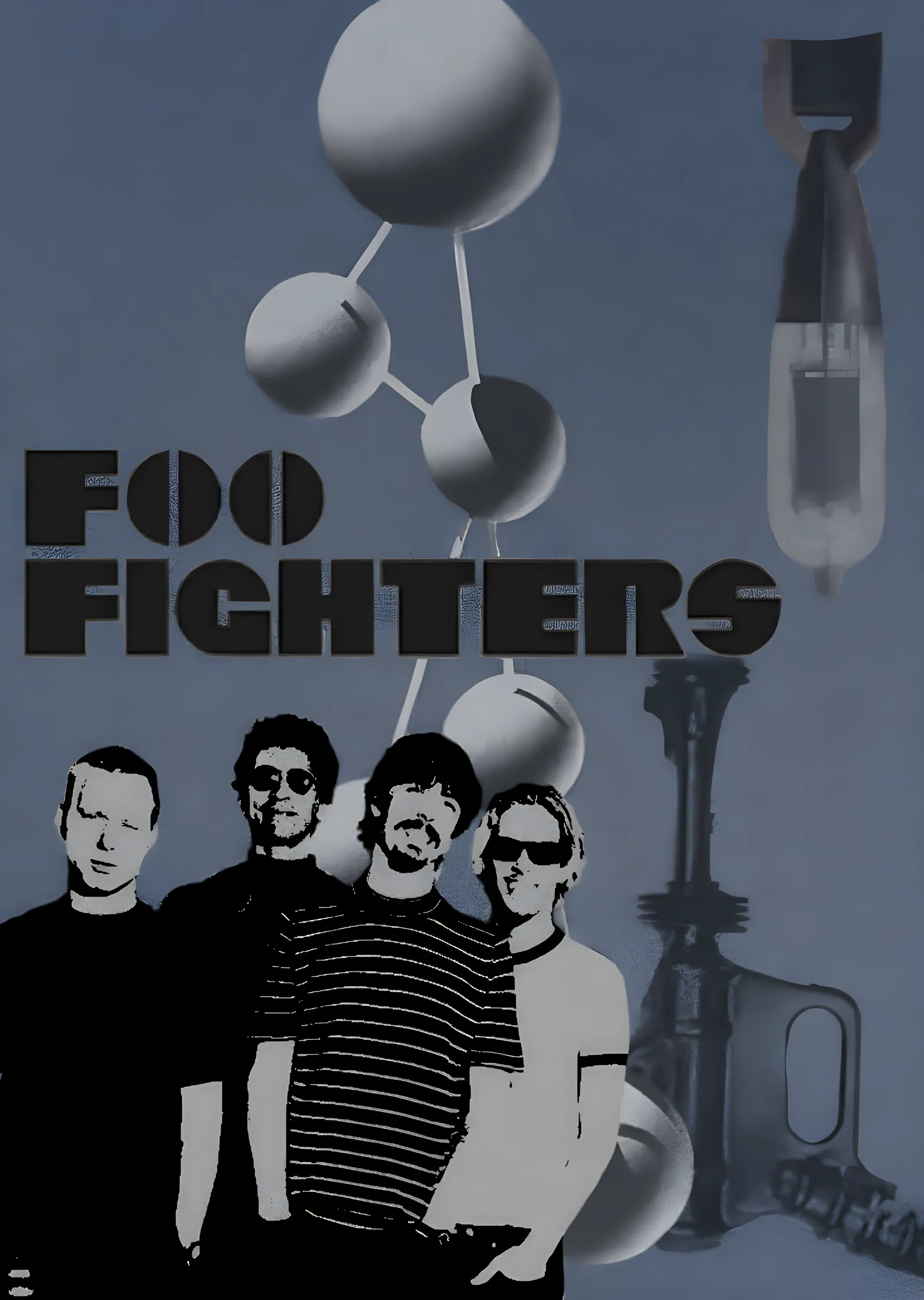 Foo Fighters: Gri Küreler metal tablo